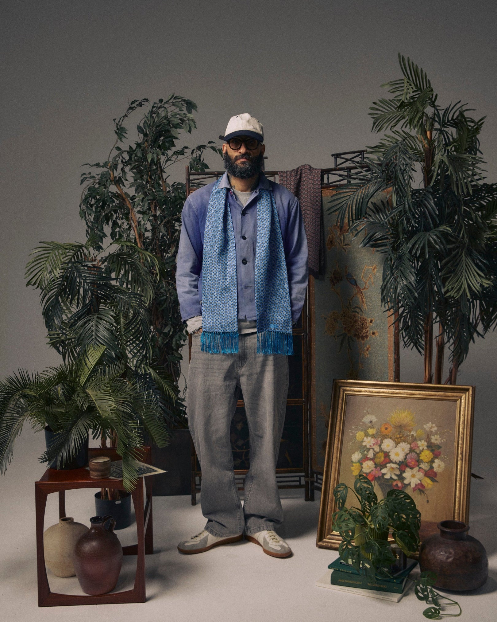 Silk Aviator Scarf - Toshima | Gardenia