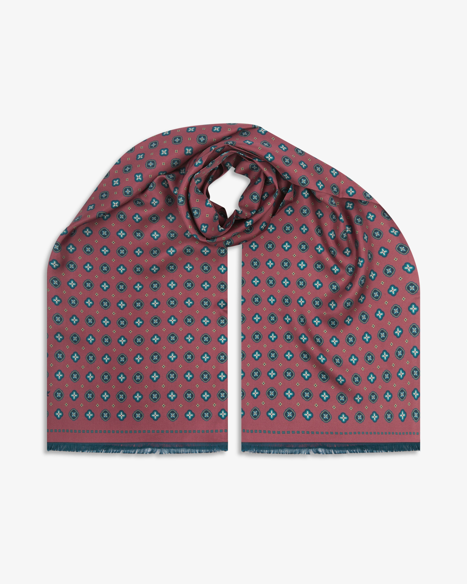 UK Silk Scarf - Chelsea | Berry