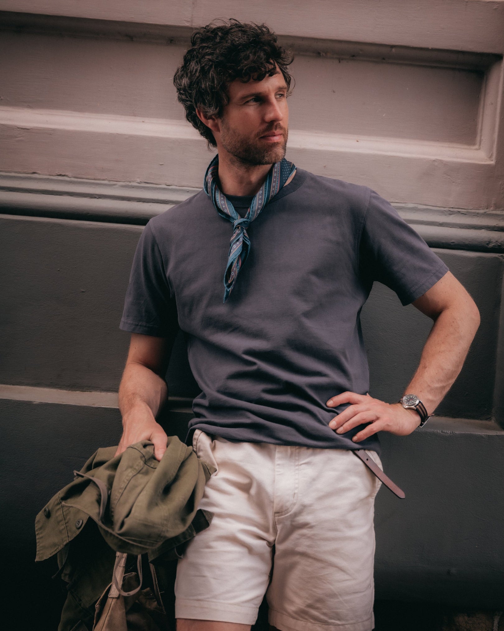 Seidenhalstuch – Chiswick in Indigo