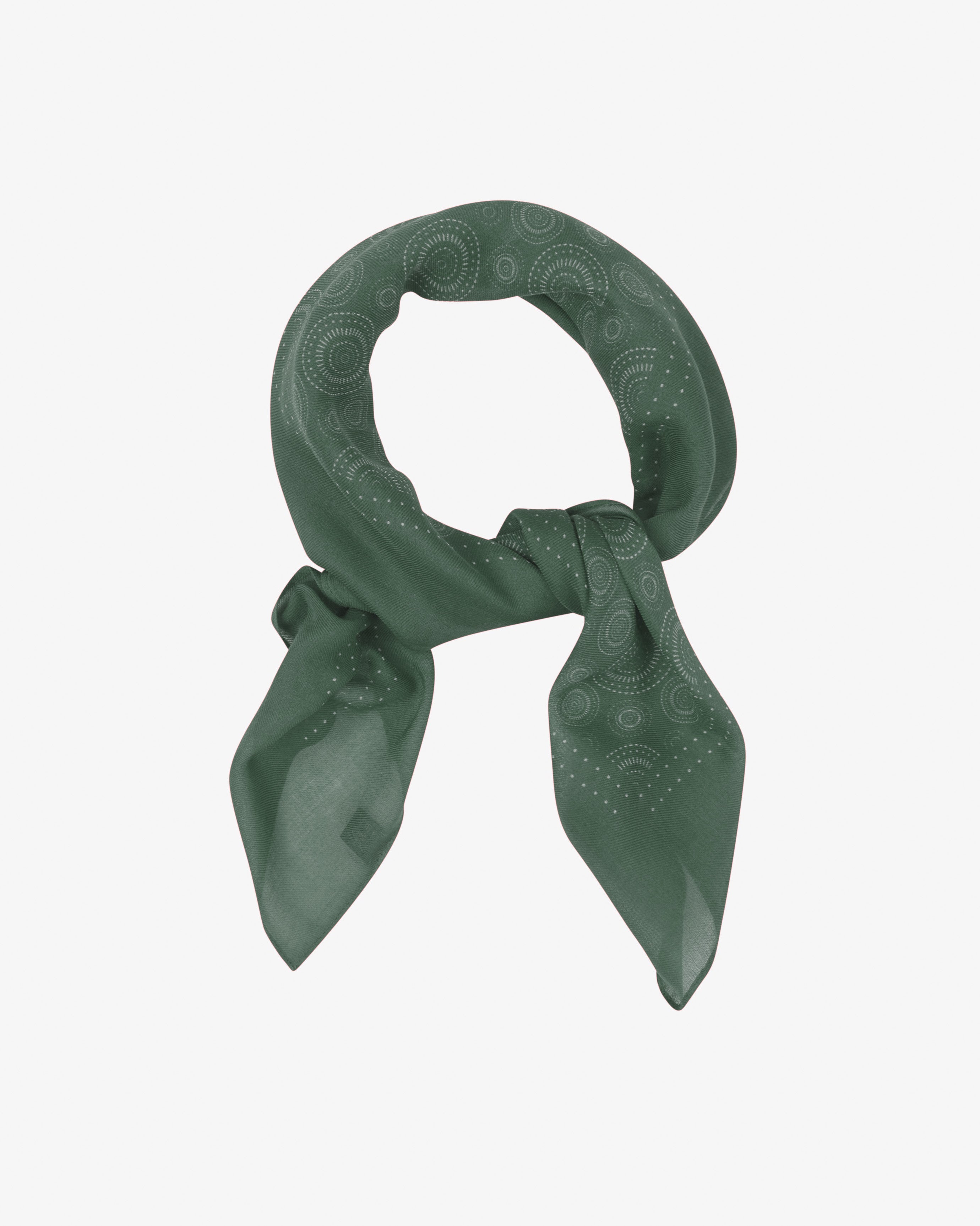 Circles in Evergreen - Bohemian Style Bandana