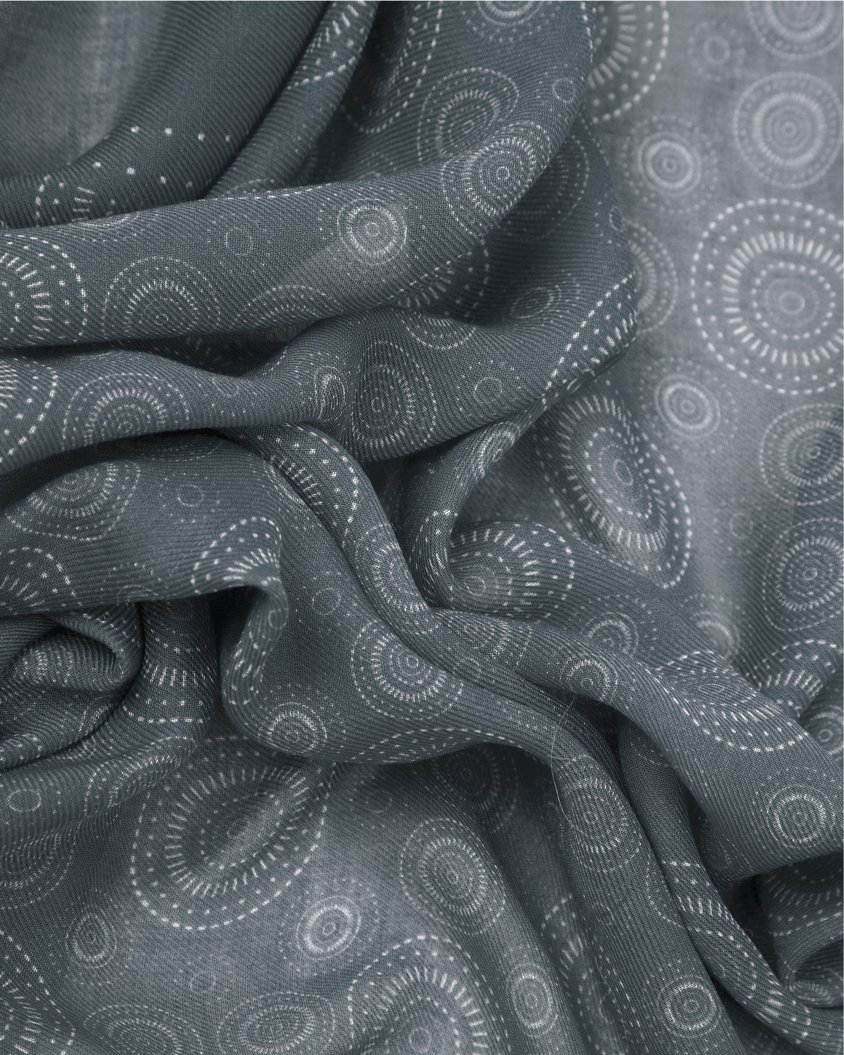 Circles in Graphite - Bohemian Style Bandana