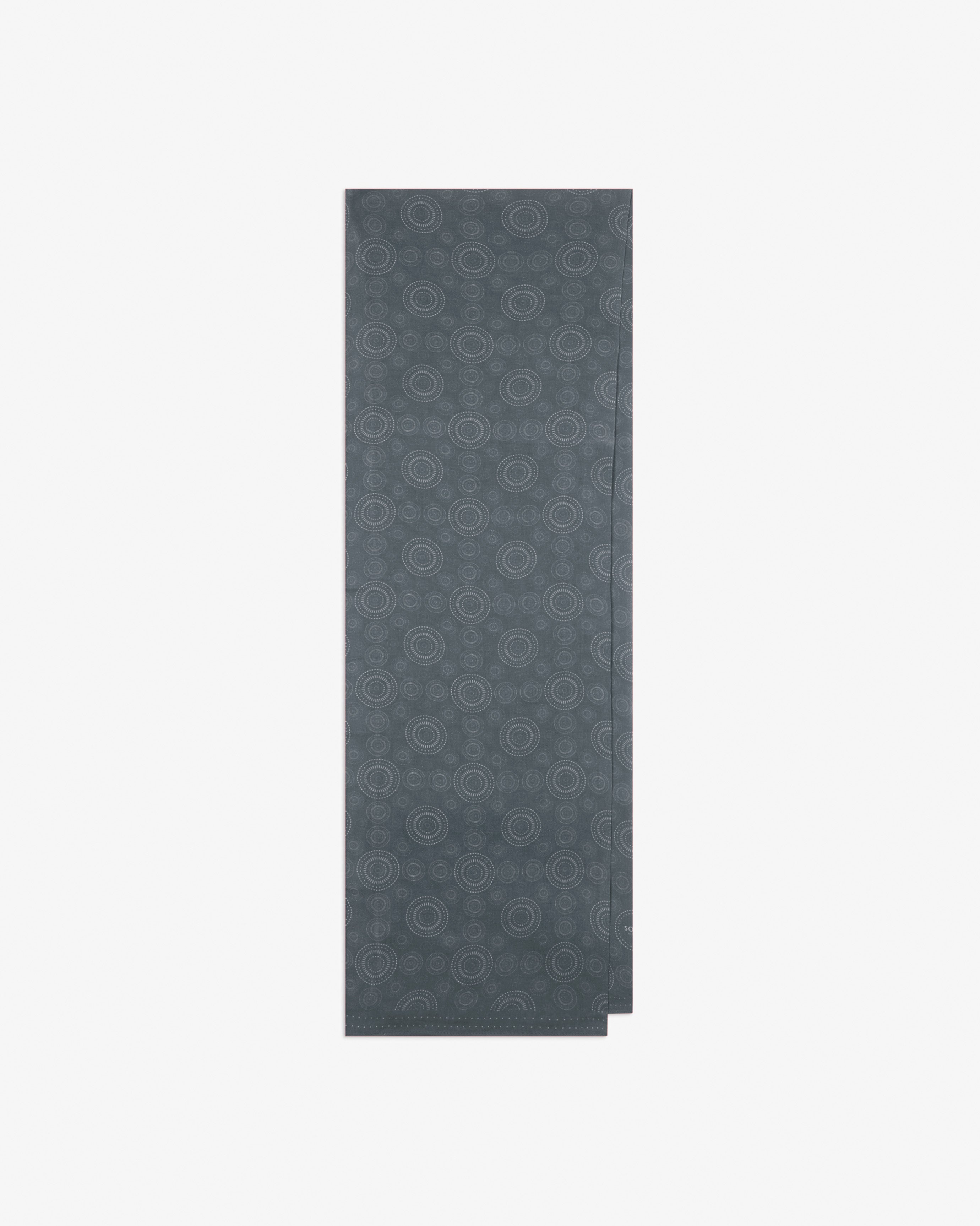 Circles in Graphite - Bohemian Lightweight Wide Scarf