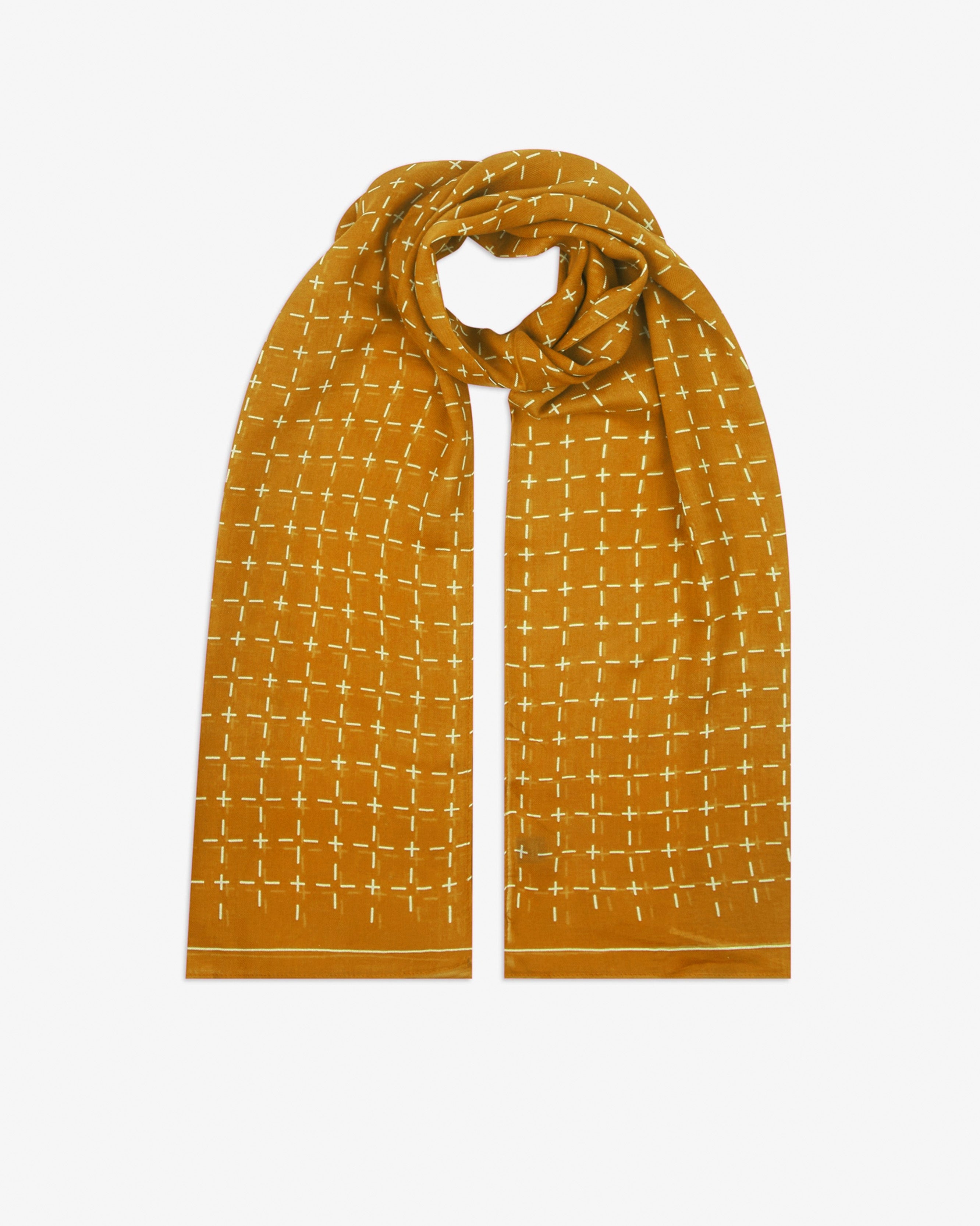 Crosses in Dust - Bohemian Lightweight Wide Scarf