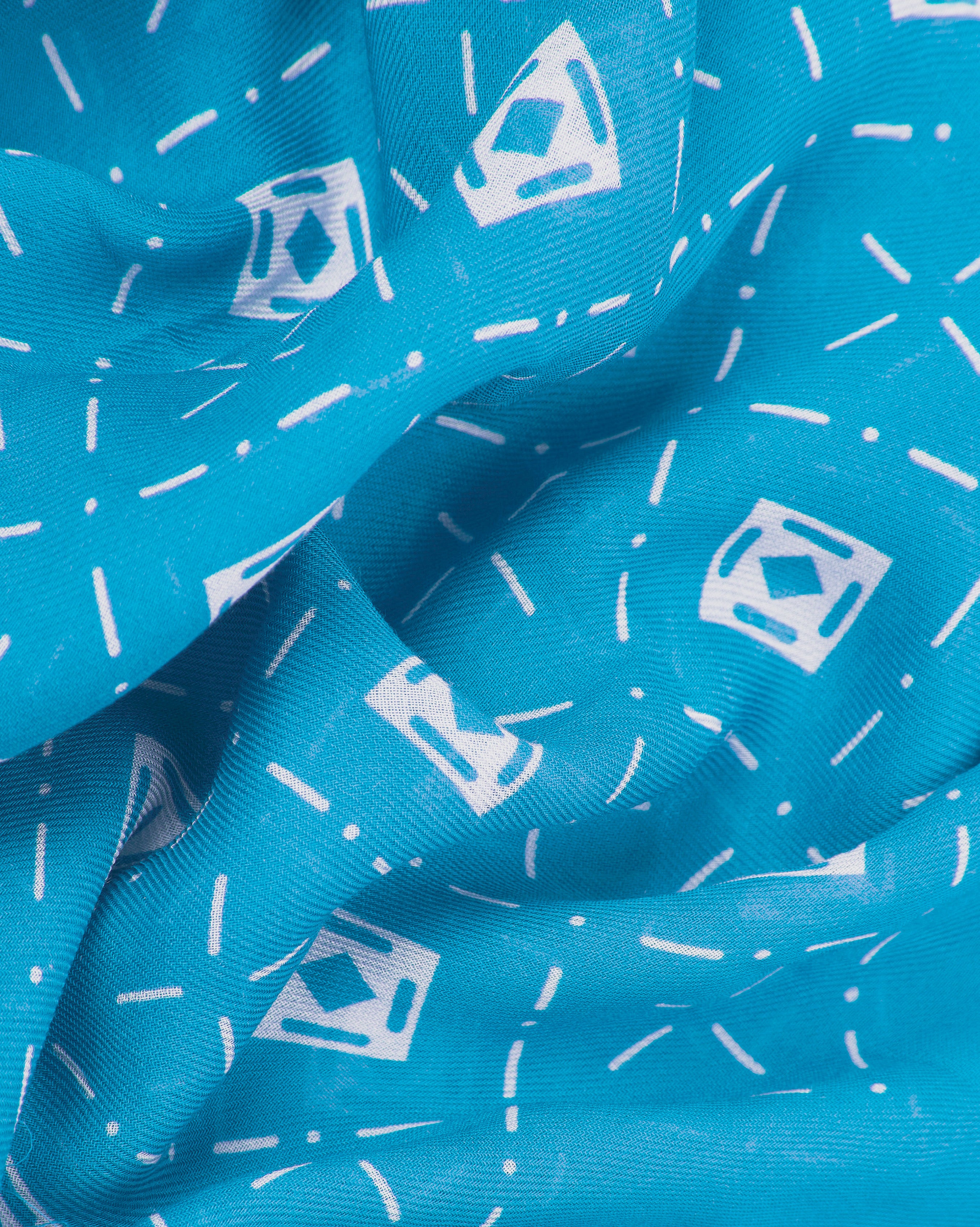 Diamonds in Pacific - Bohemian Lightweight Wide Scarf