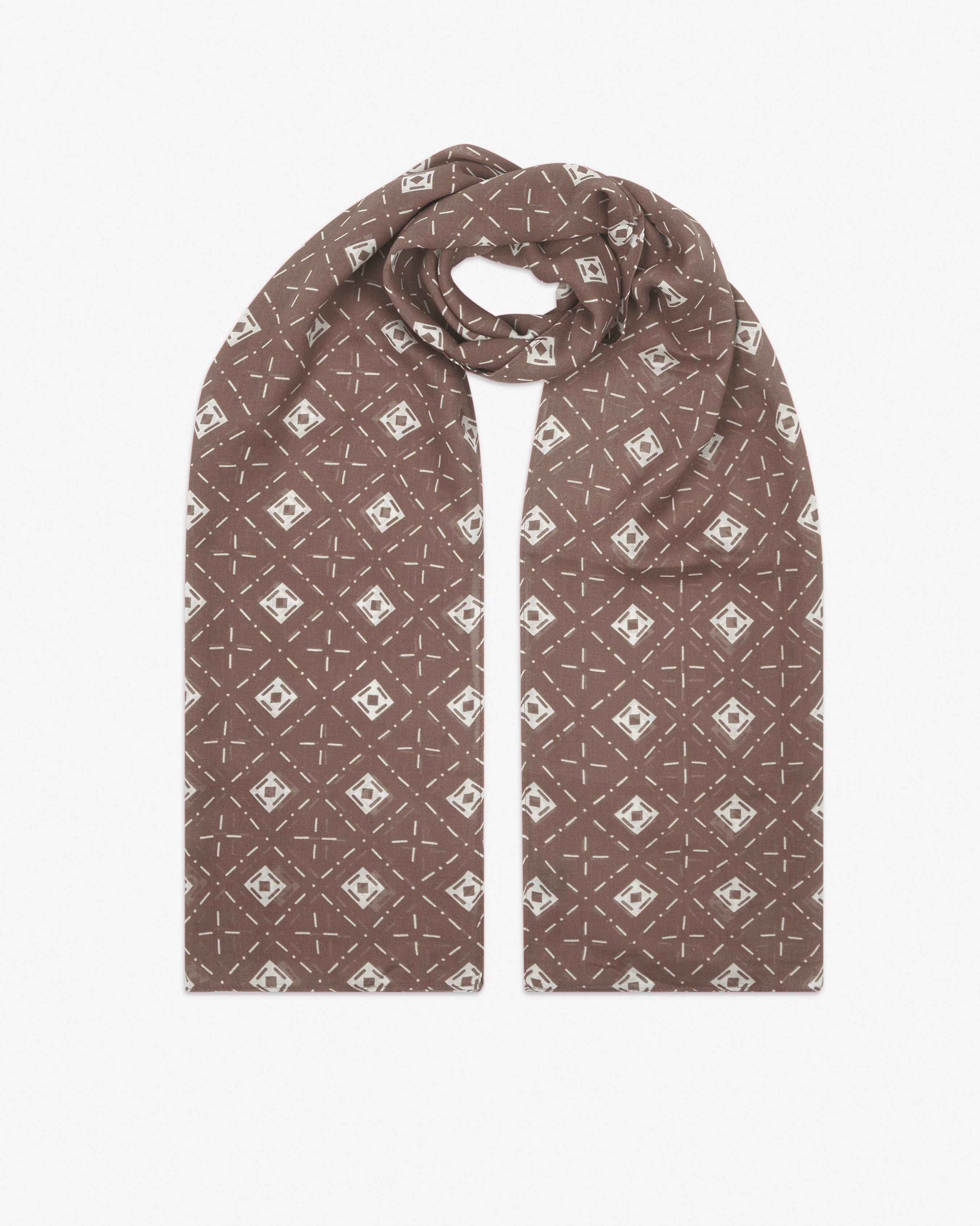 Diamonds in Chocolate - Bohemian Lightweight Wide Scarf