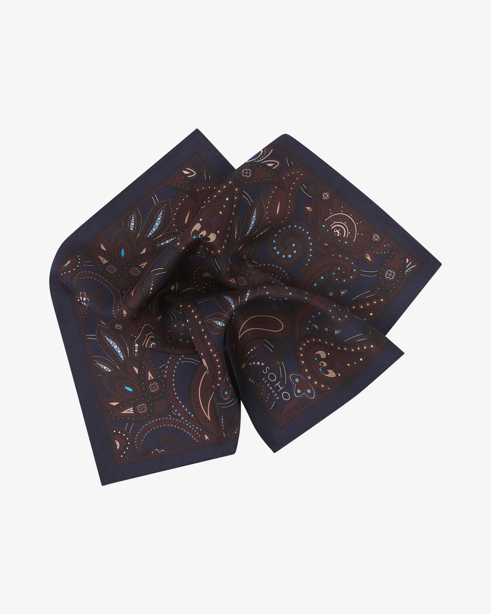 Silk Pocket Square - Windermere | Mahogany Daze