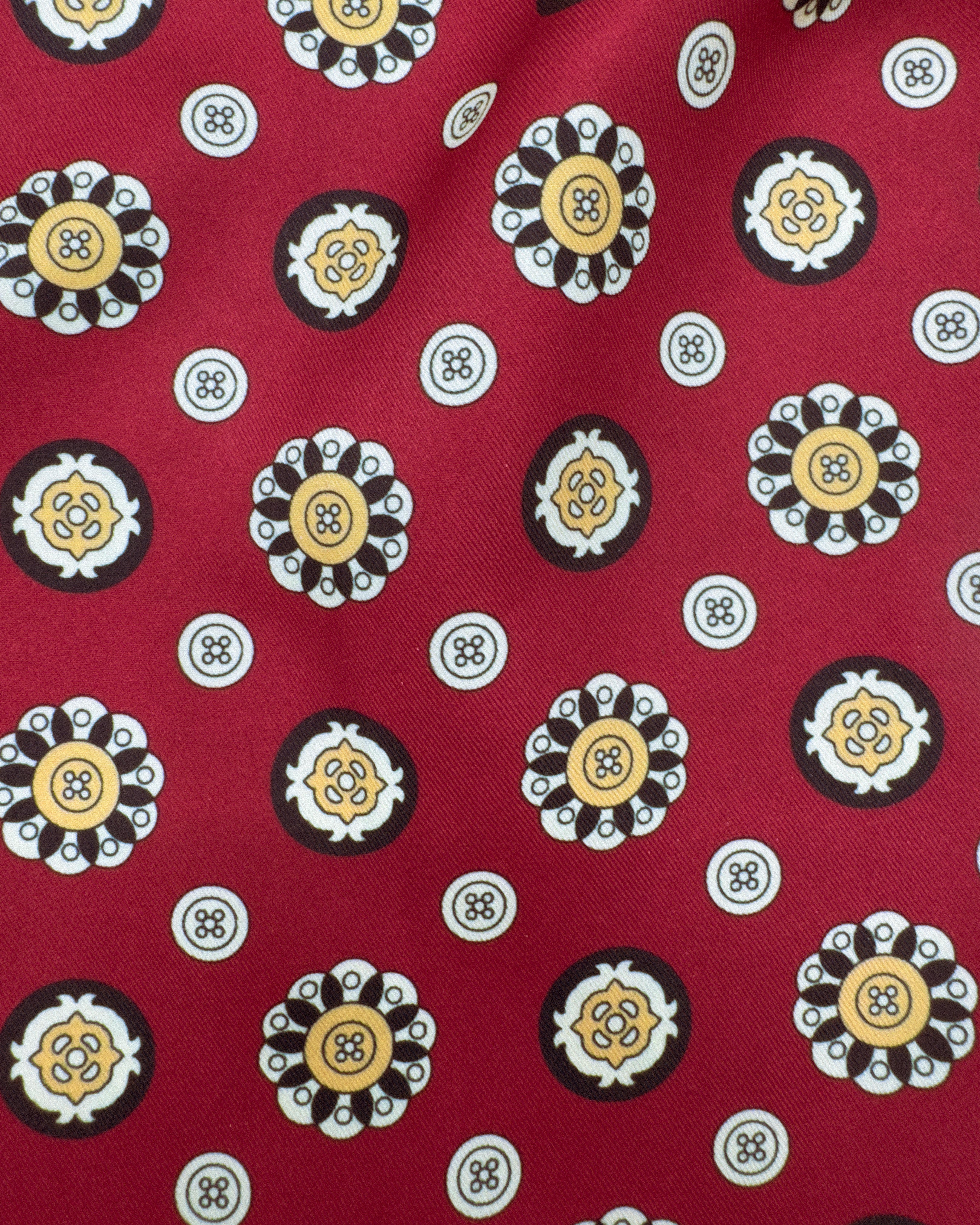 Foulard géométrique pour homme au design de magnifiques cercles rouges - The Montmartre