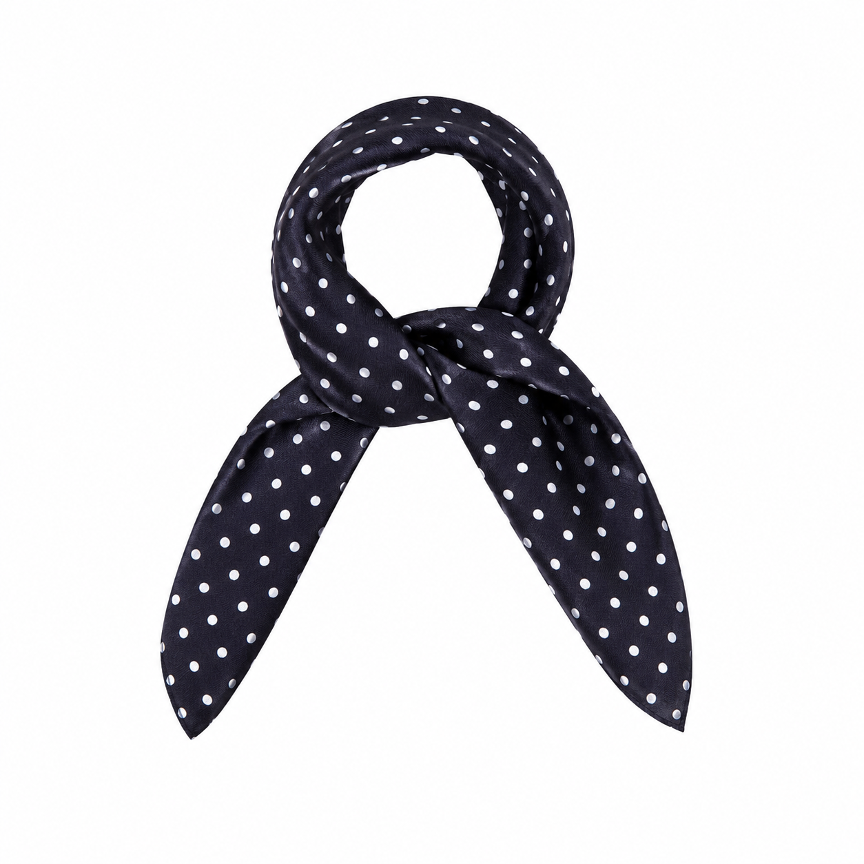 Silk Polka Dot Neckerchief - The Mayfair Indigo
