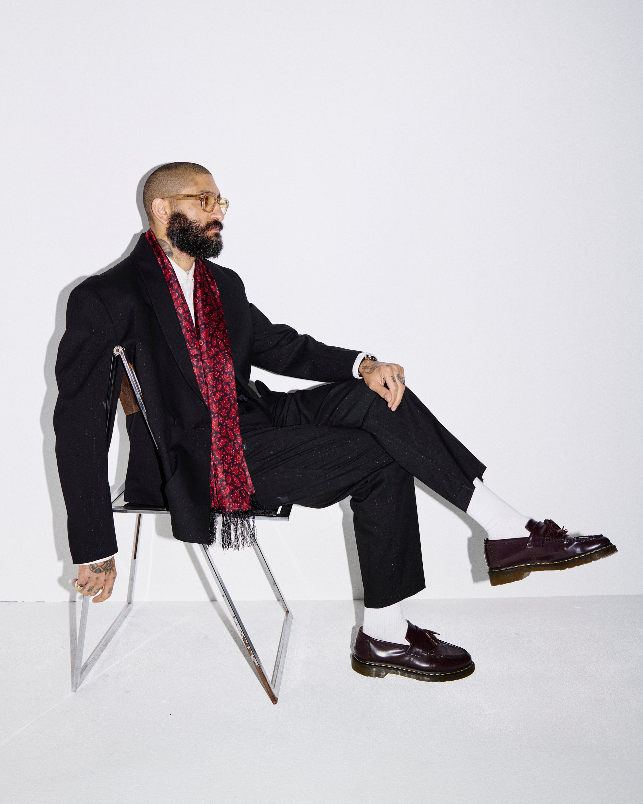 Men's Silk Aviator Scarf - Buttermere | Good Fortune