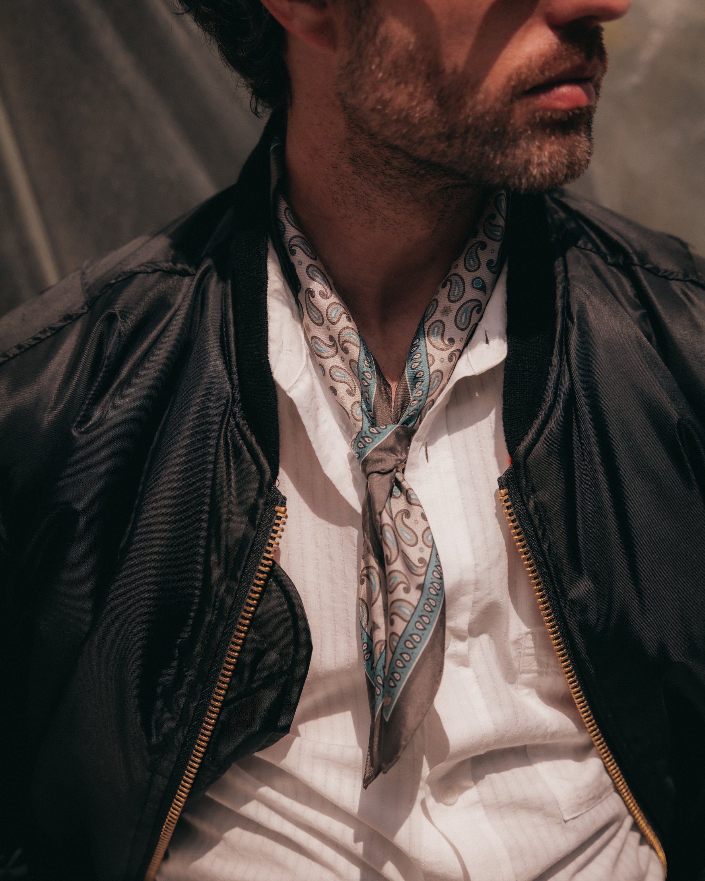 Silk Neckerchief - Highbury | Khaki