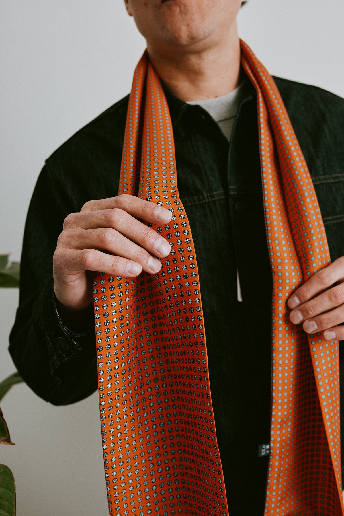 Silk Aviator Scarf - The Skytree | Brick Dust