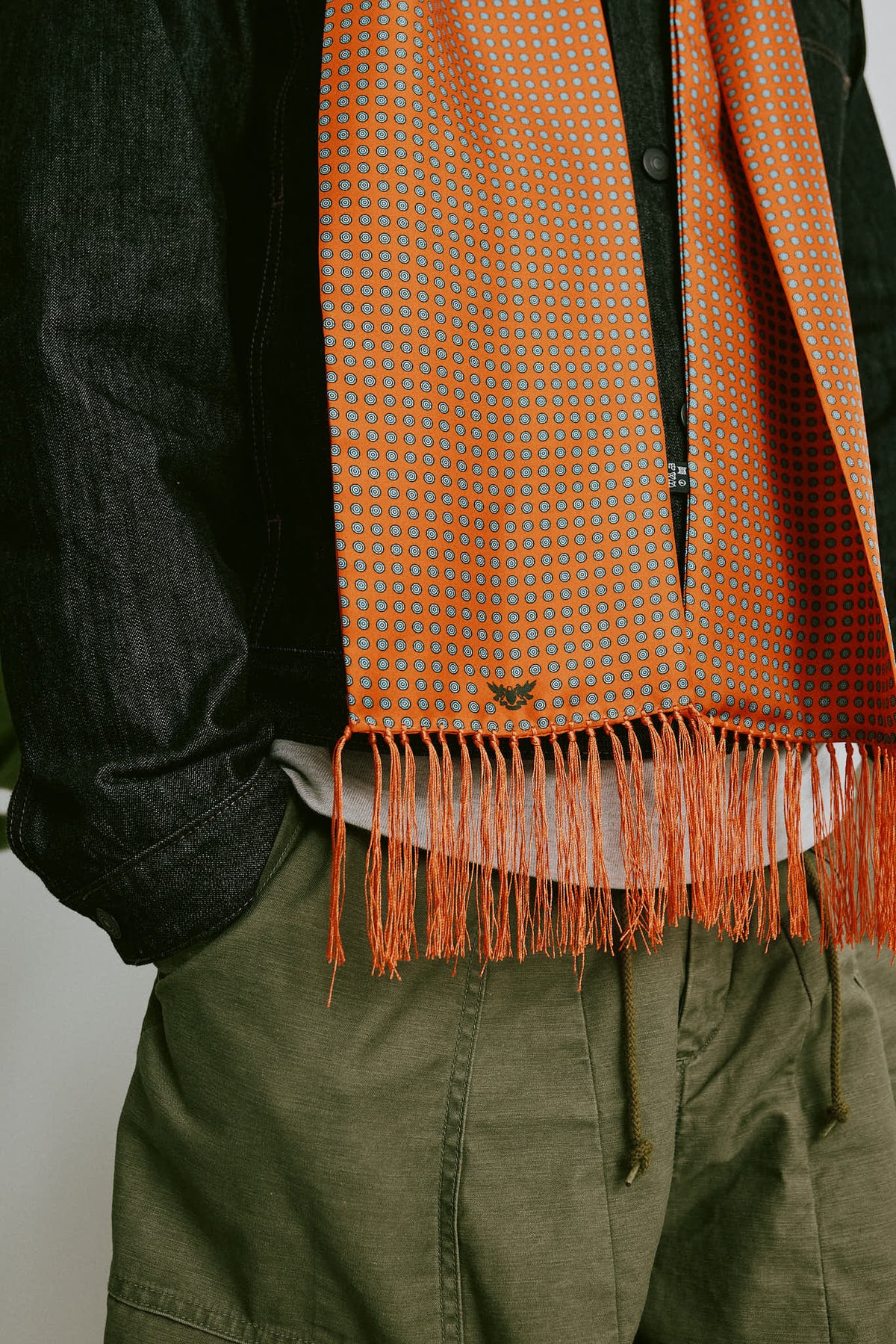 Silk Aviator Scarf - The Skytree | Brick Dust