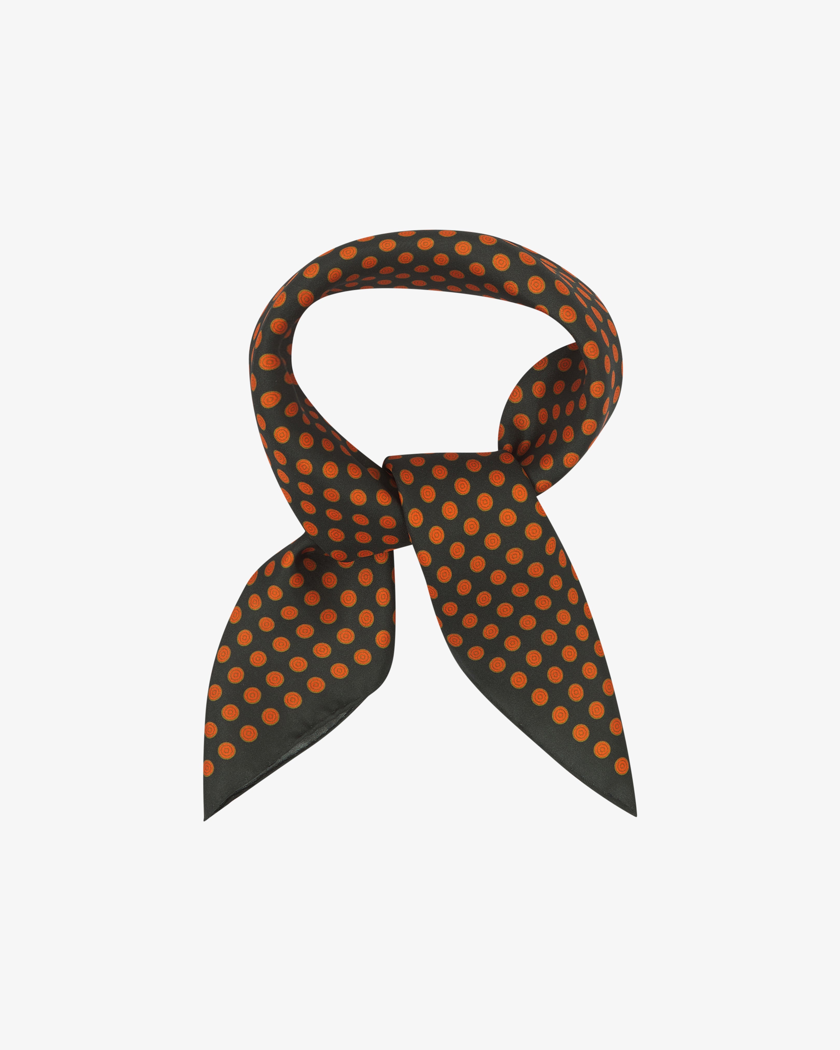 Silk Geometric Neckerchief - Skytree Olive