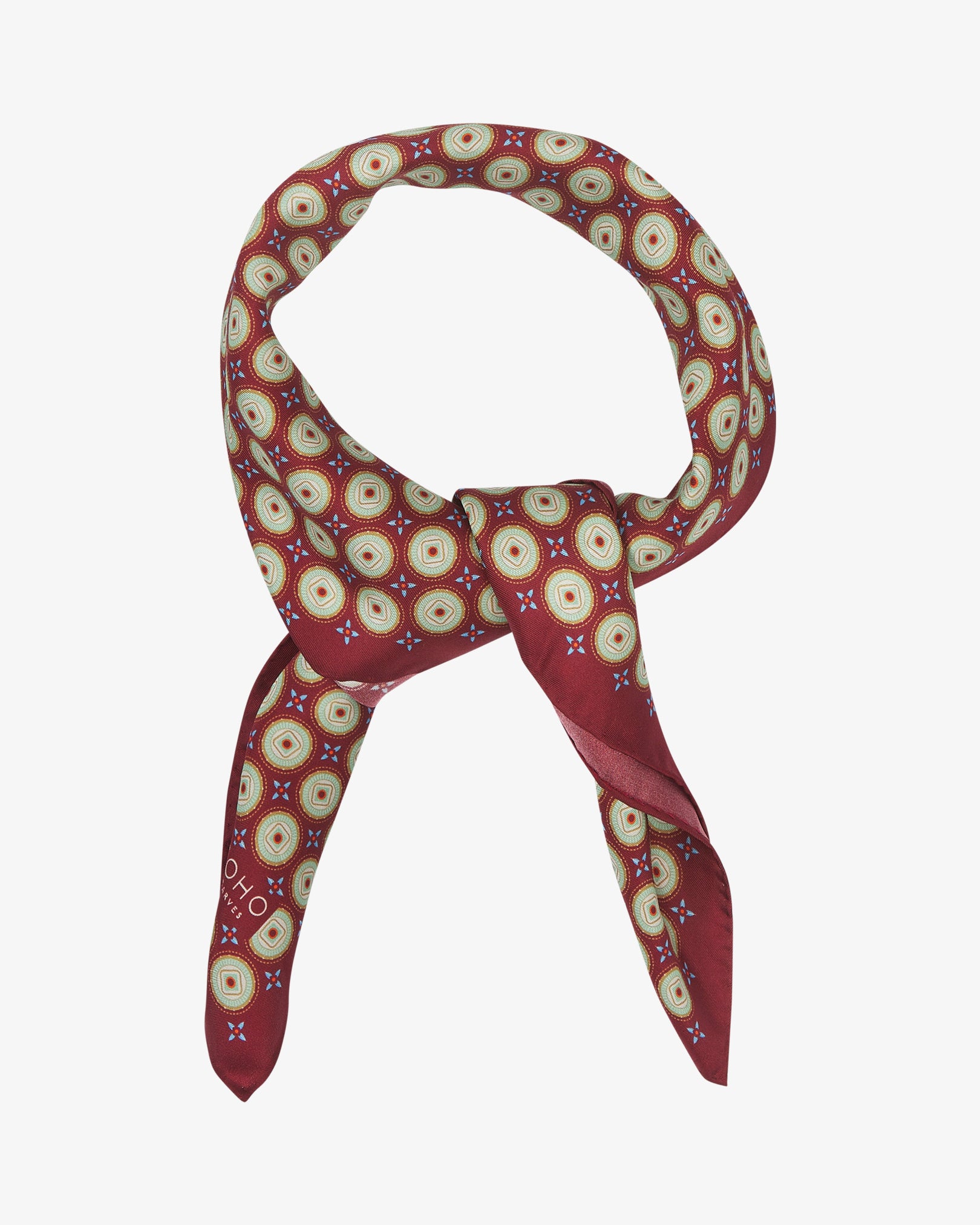 Silk Geometric Neckerchief - Bellingham | Gardenia