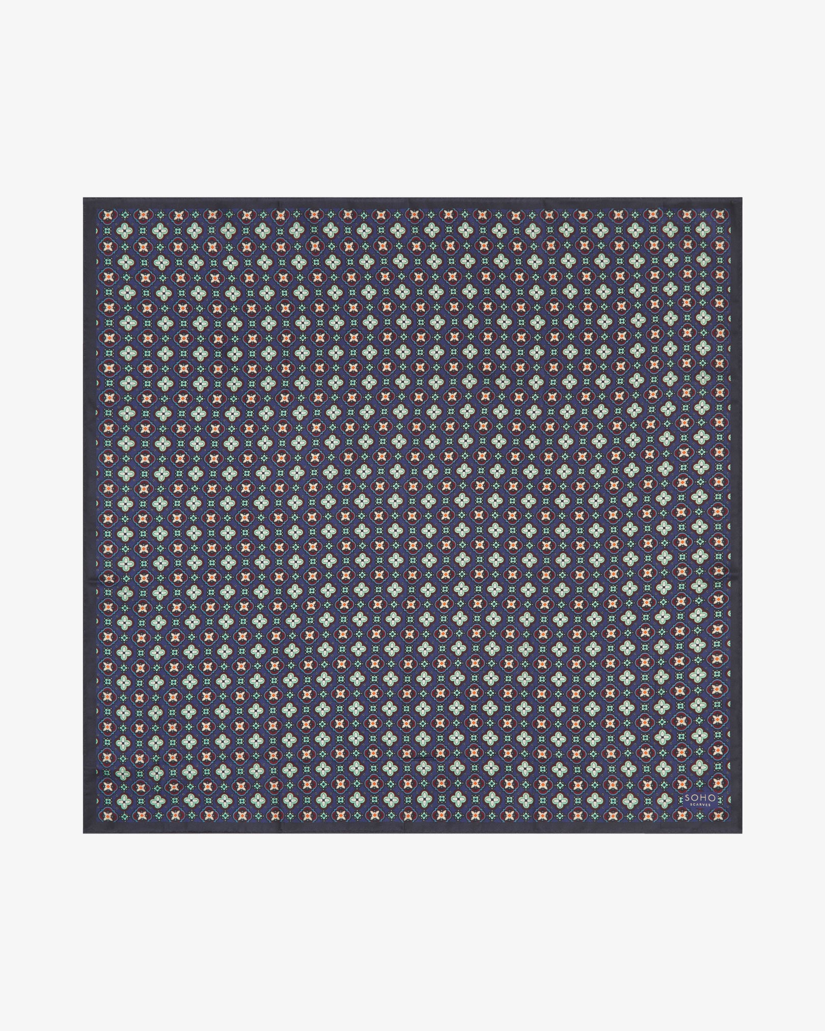 シルク幾何学模様ネッカチーフ - ウェナッチー | ガーデニア