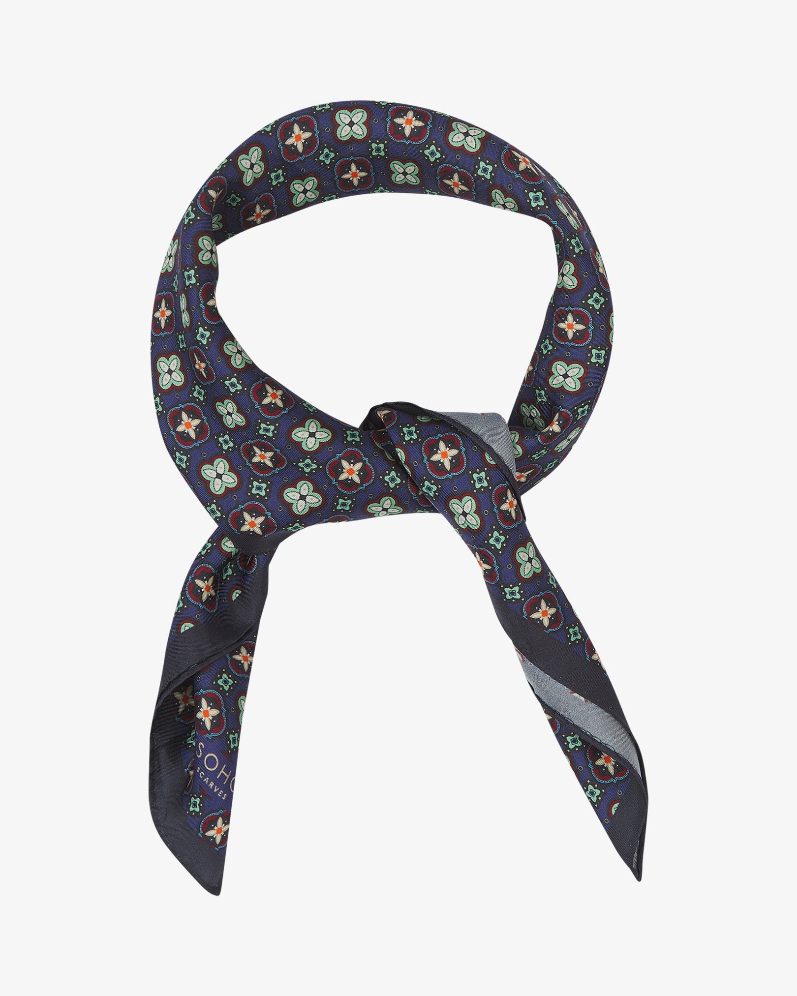 Silk Geometric Neckerchief - Wenatchee | Gardenia