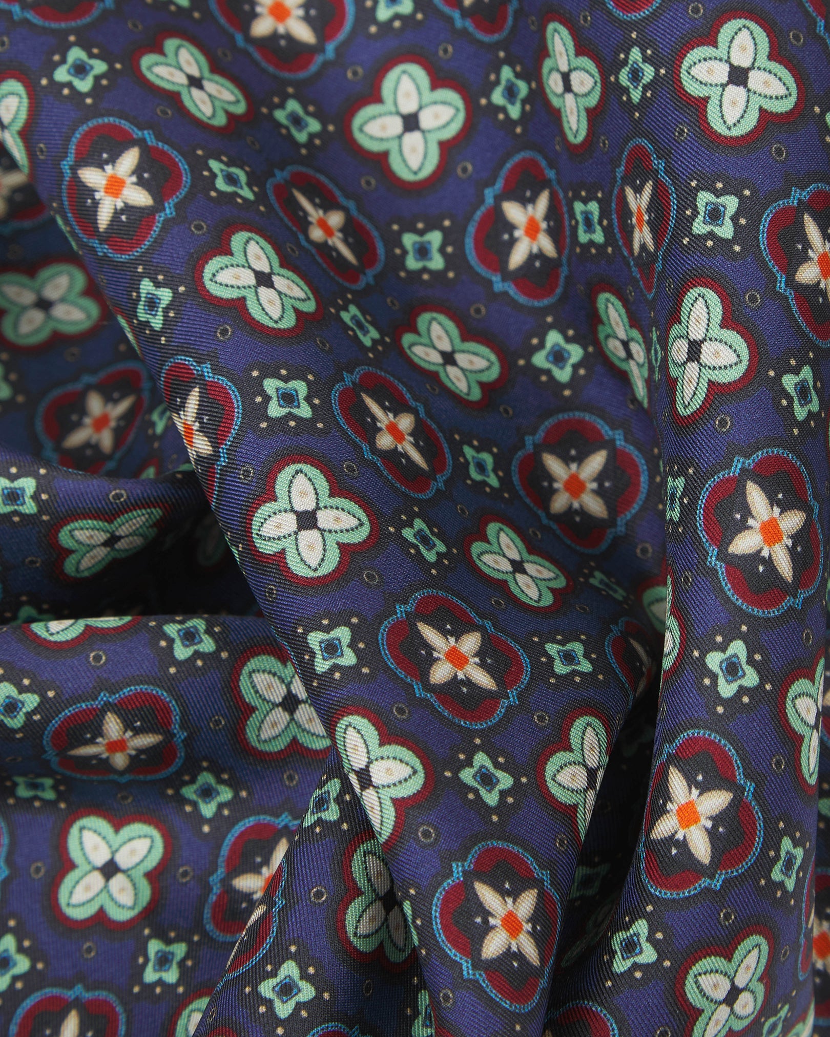 Silk Geometric Neckerchief - Wenatchee | Gardenia