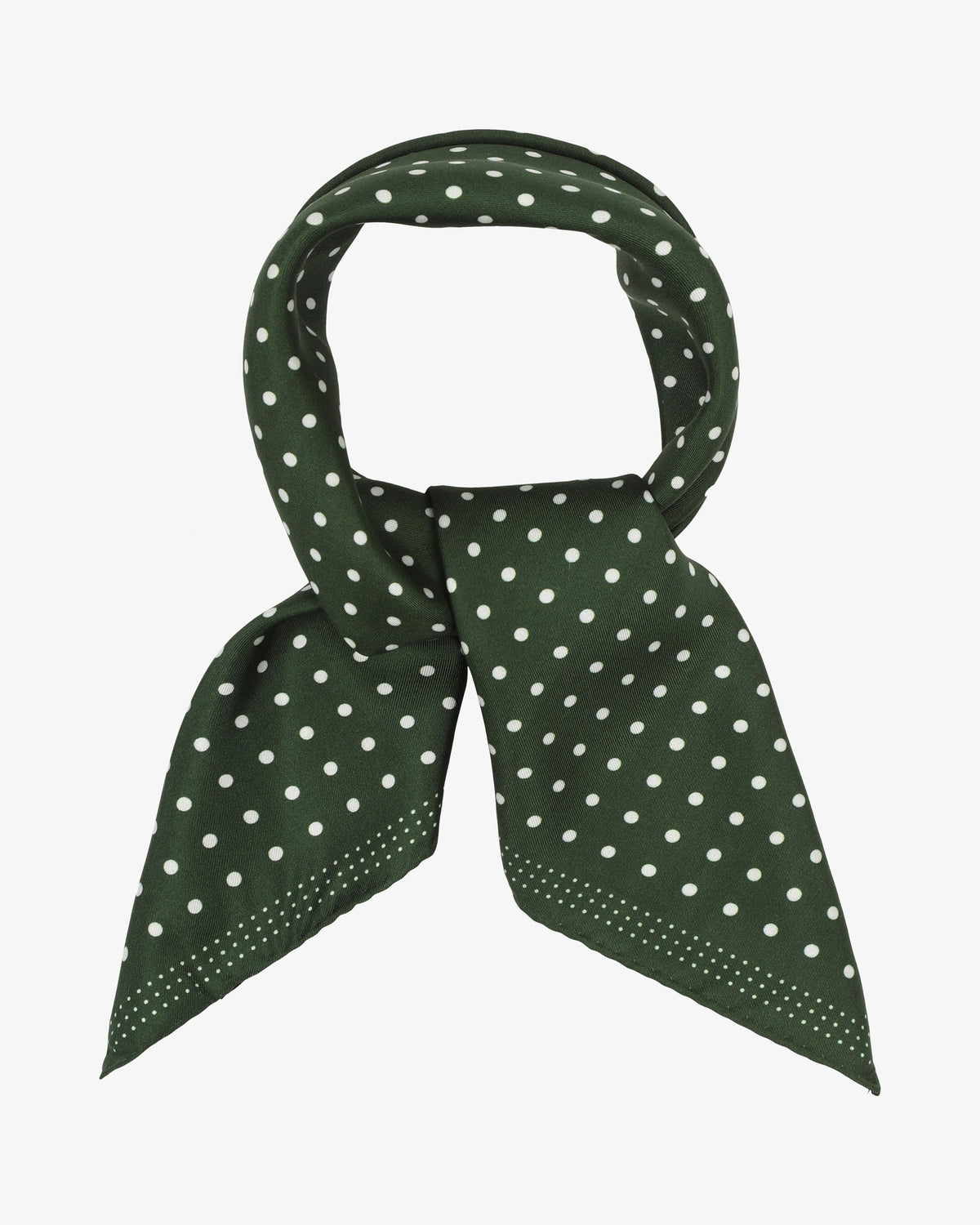 Silk Neckerchief - Polka Dot | Evergreen