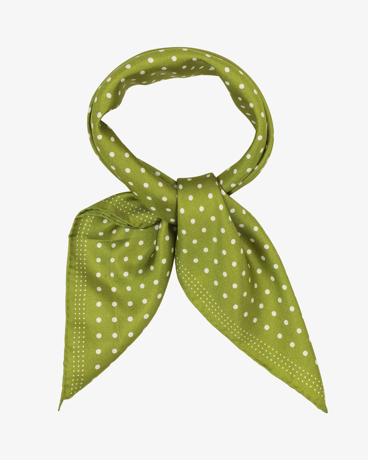 Silk Neckerchief - Polka Dot | Lime