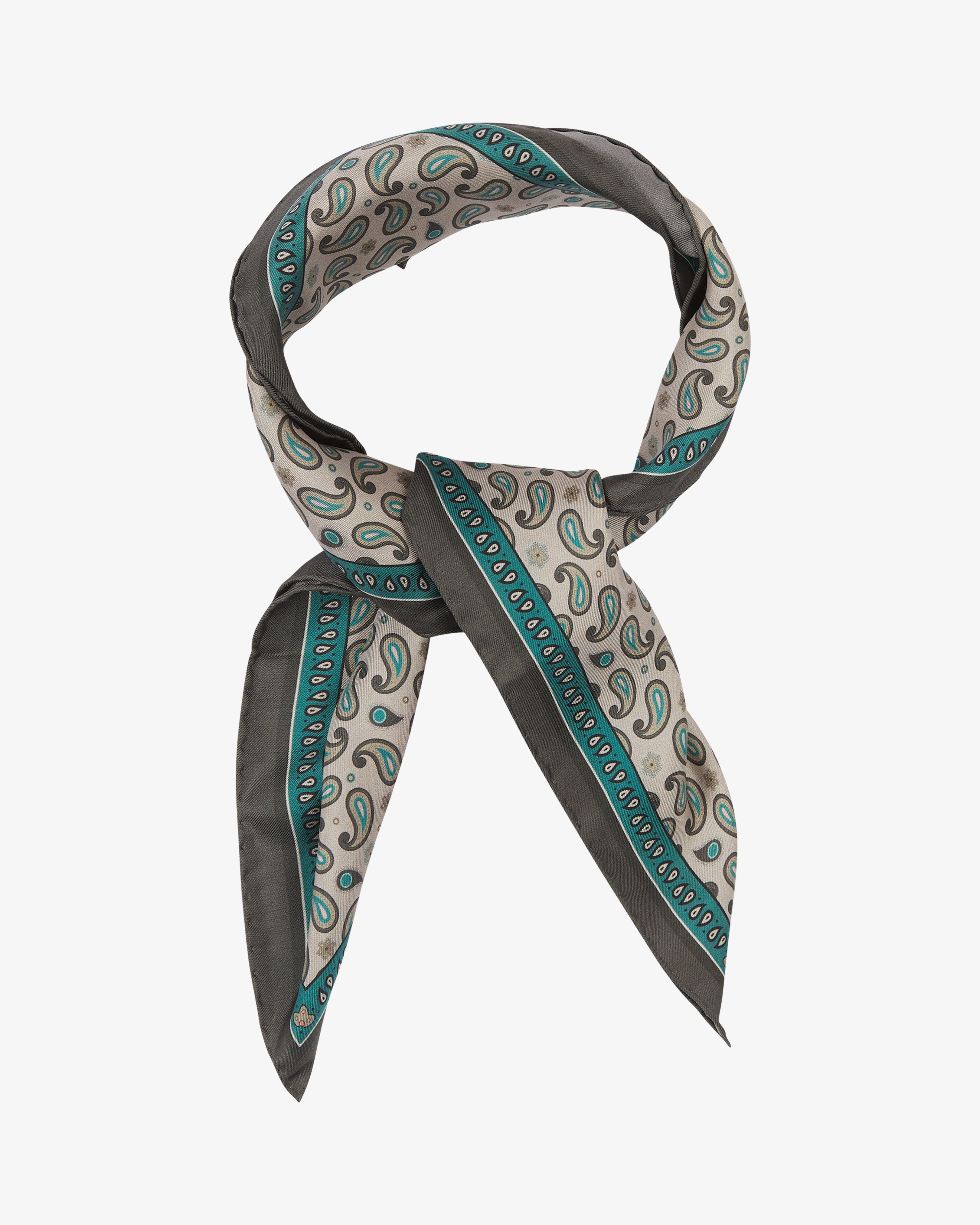 Silk Neckerchief - Highbury in Khaki