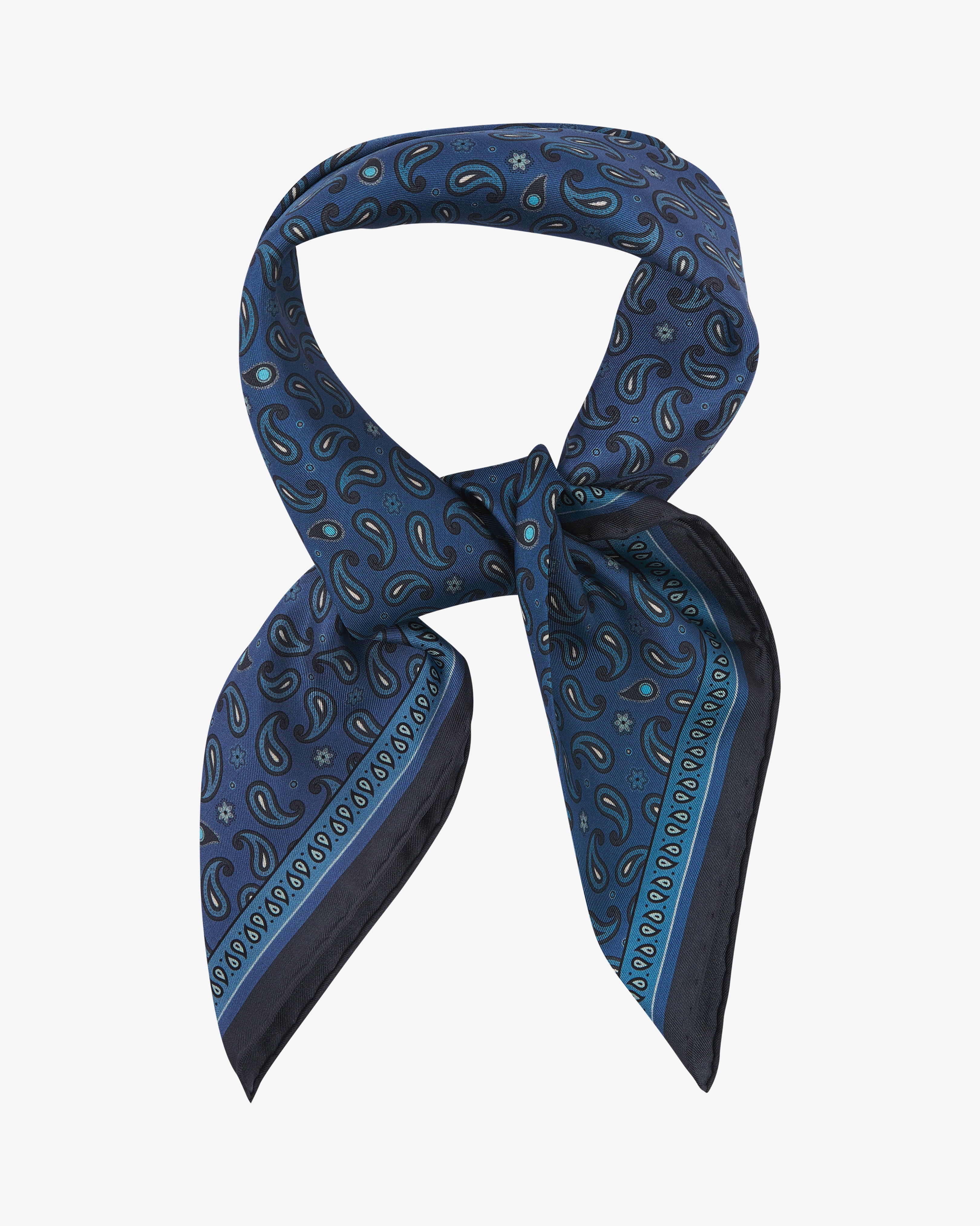 Silk Neckerchief - Highbury in Cornflour Blue