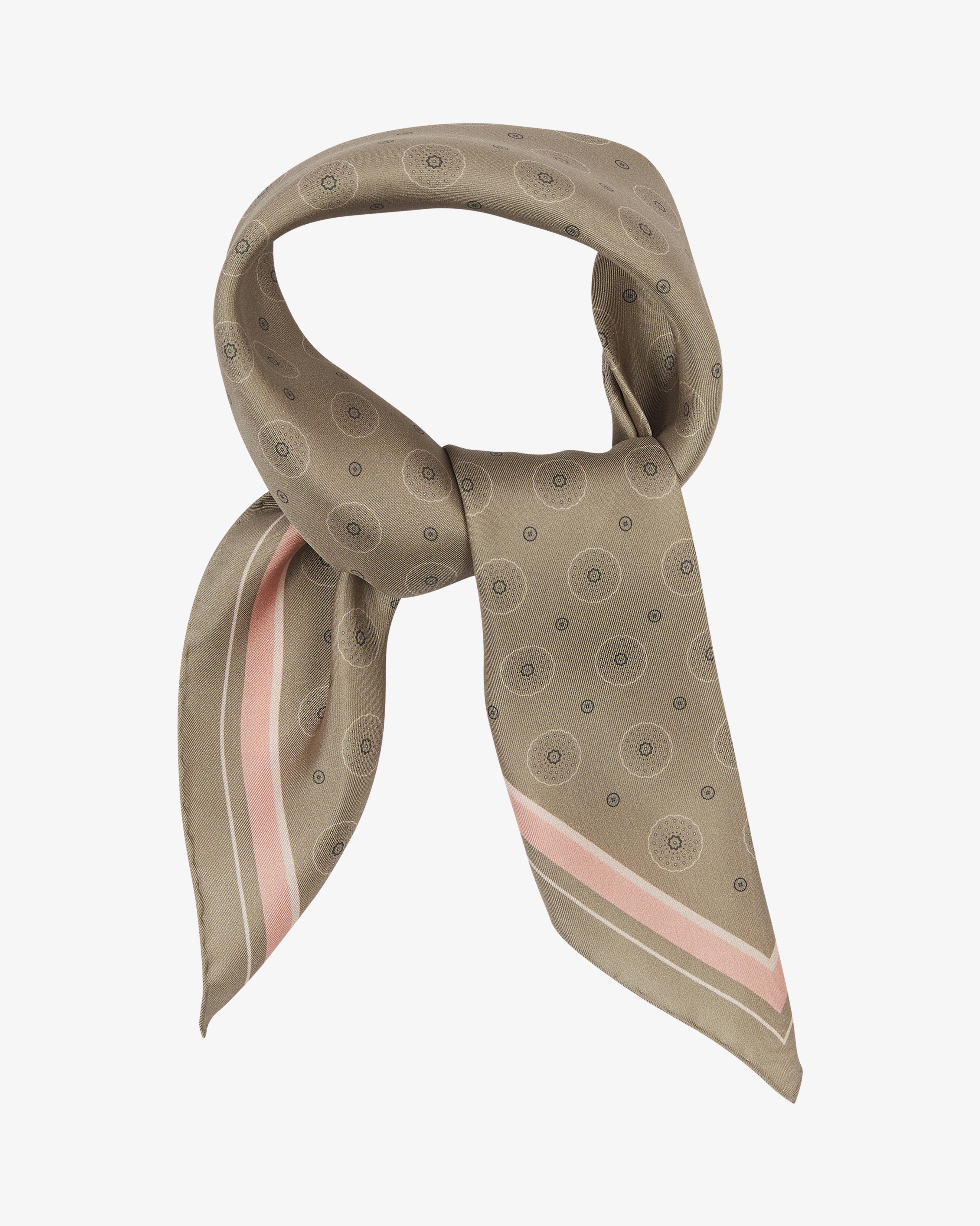 Silk Neckerchief - Islington in Khaki