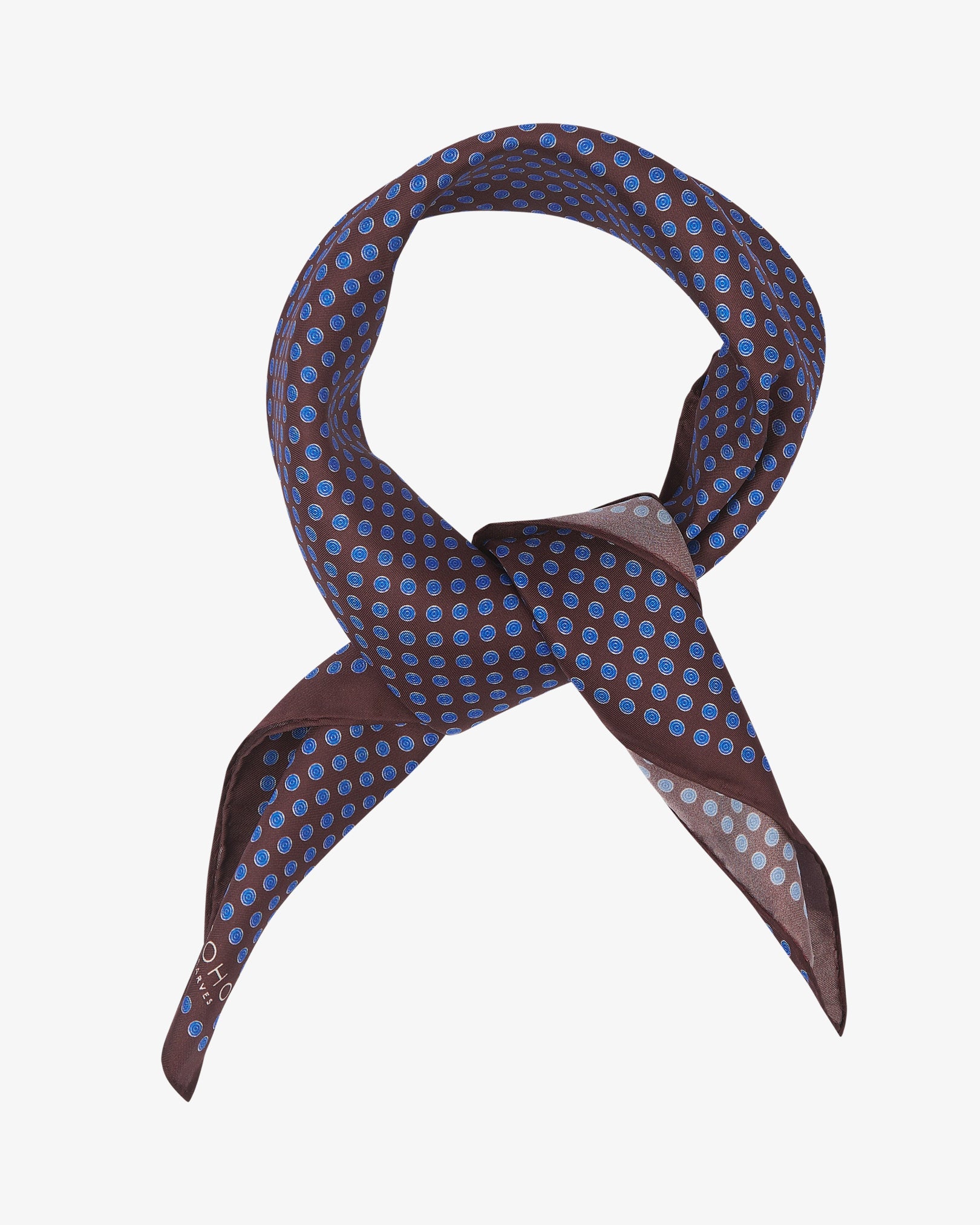 Silk Geometric Neckerchief - Skytree | Mahogany Daze