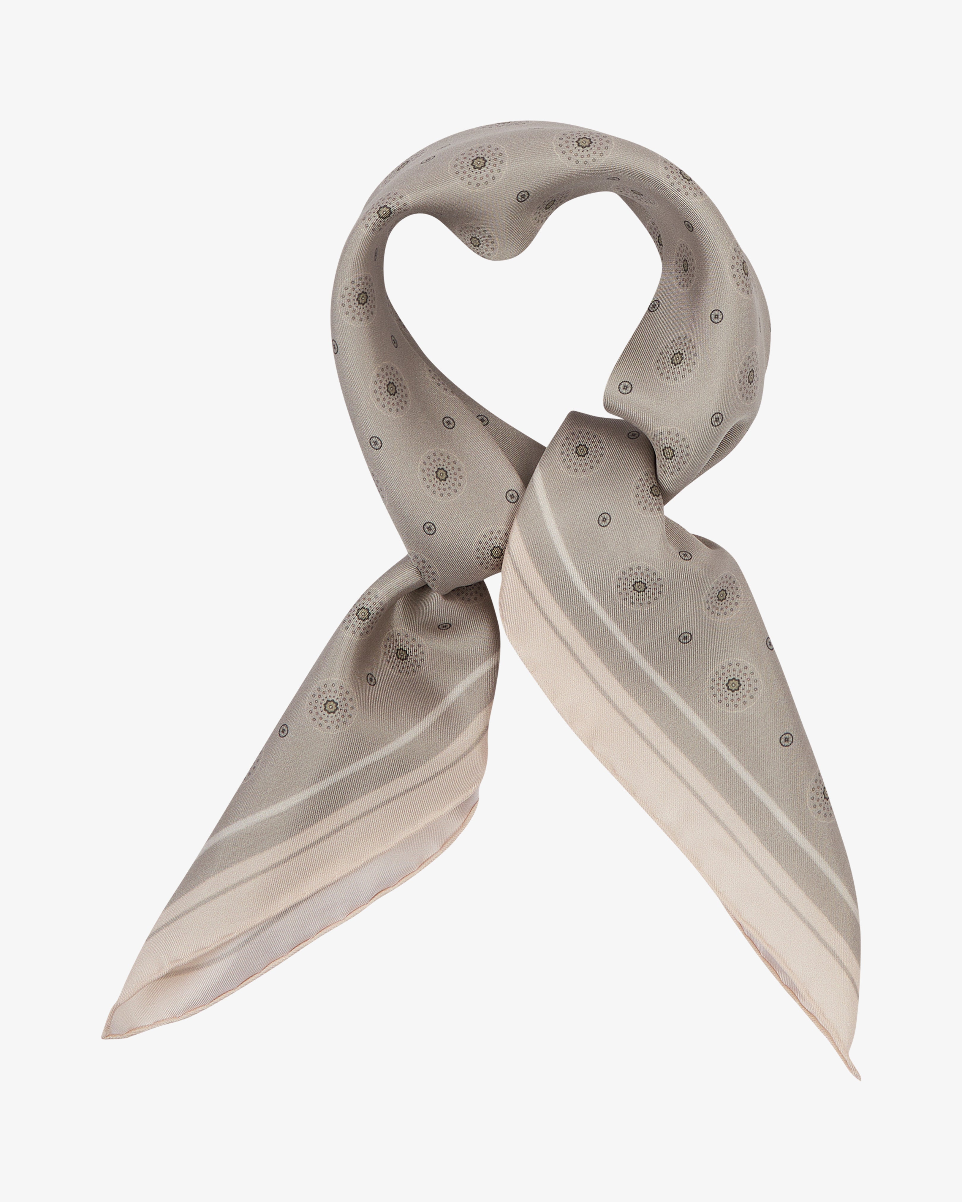 Silk Neckerchief - Islington in Warm Grey
