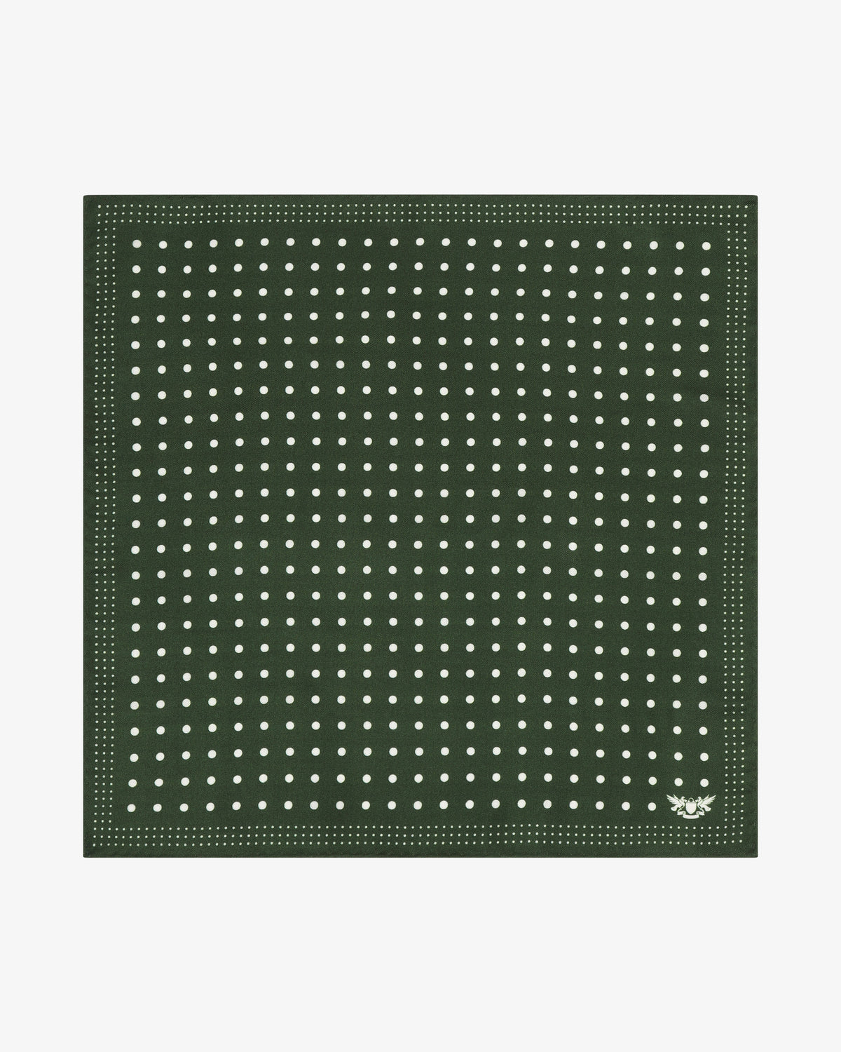 Silk Pocket Square - Polka Dot | Evergreen