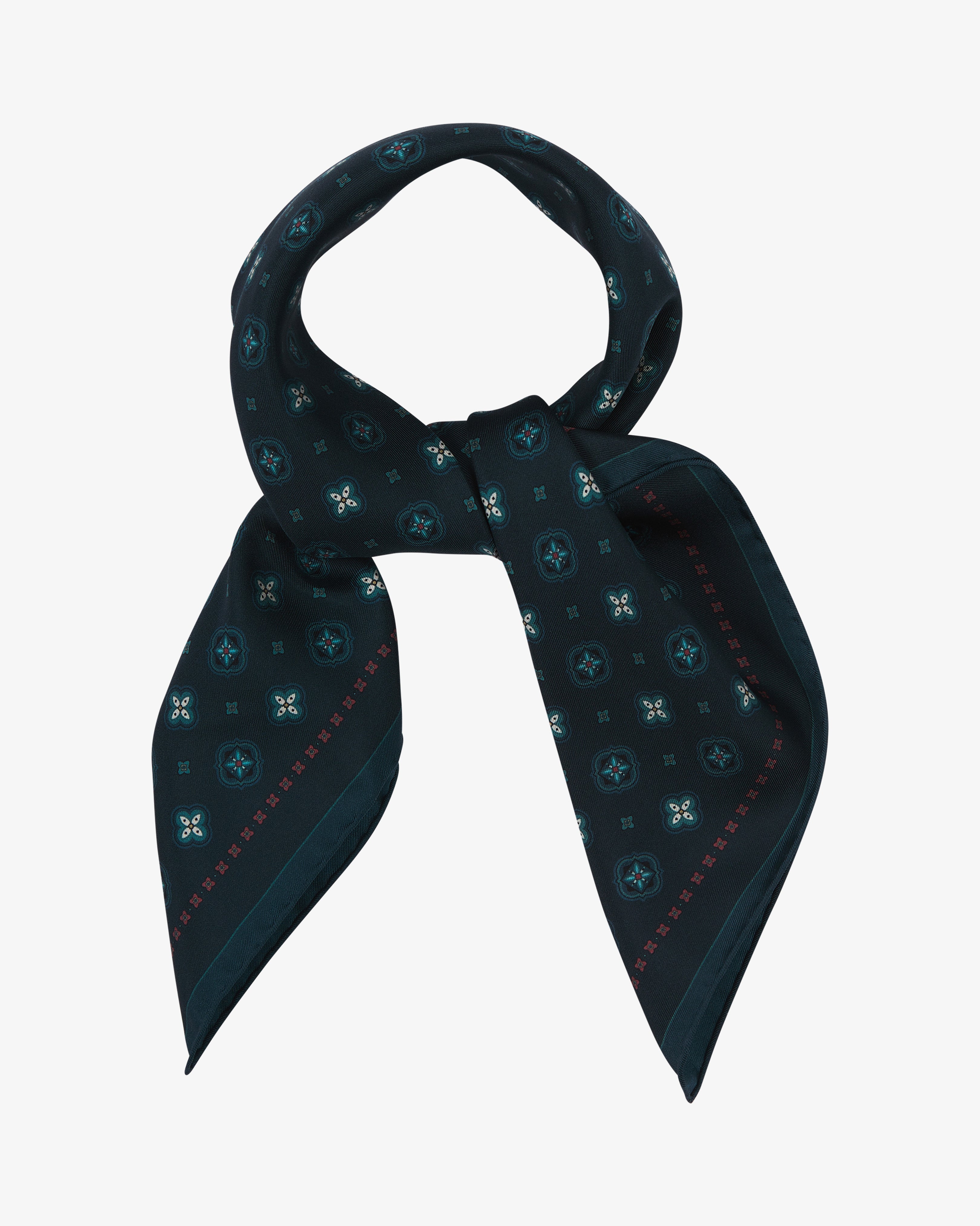 Silk Neckerchief - Chelsea in Indigo