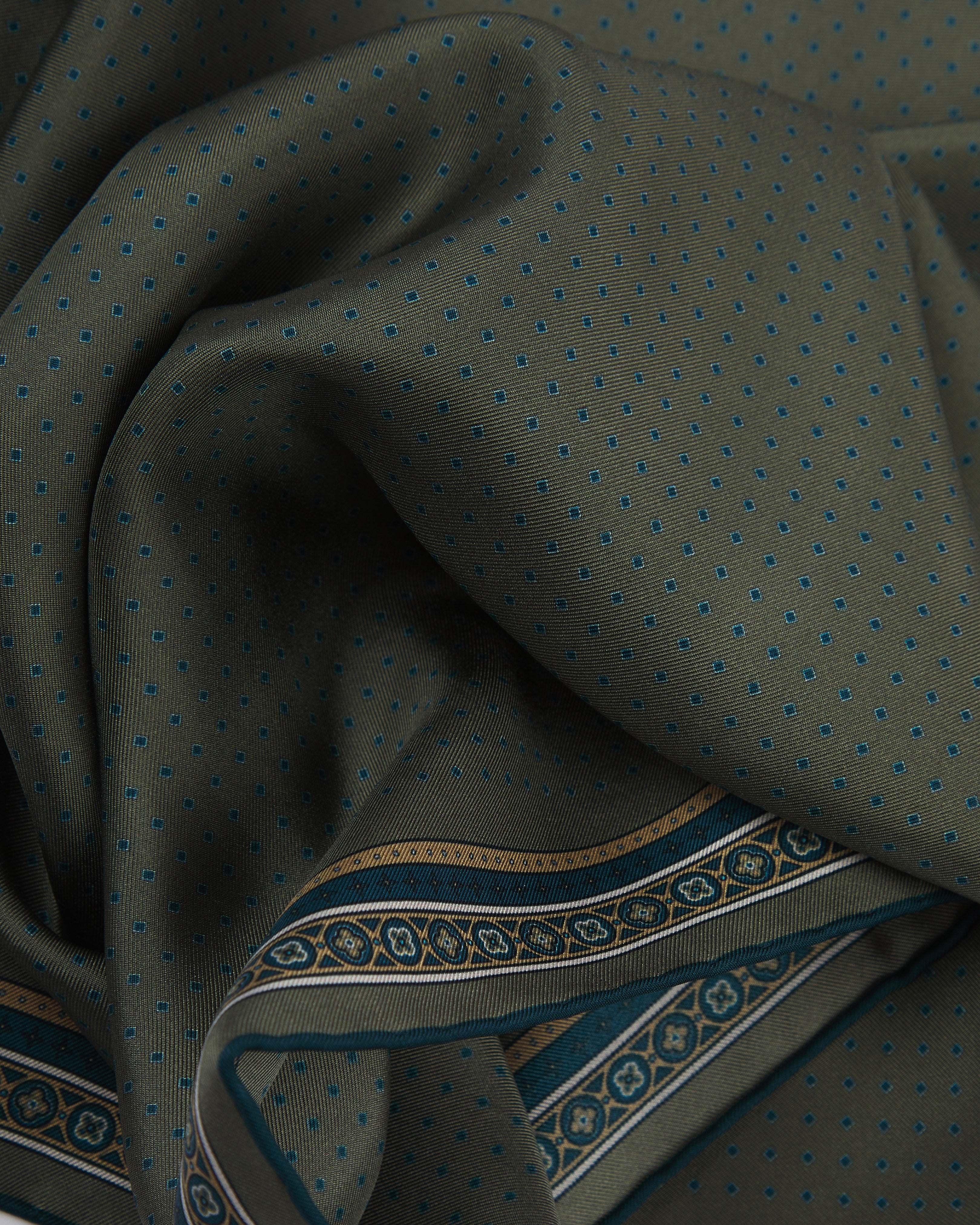 Silk Neckerchief - Chiswick in Olive