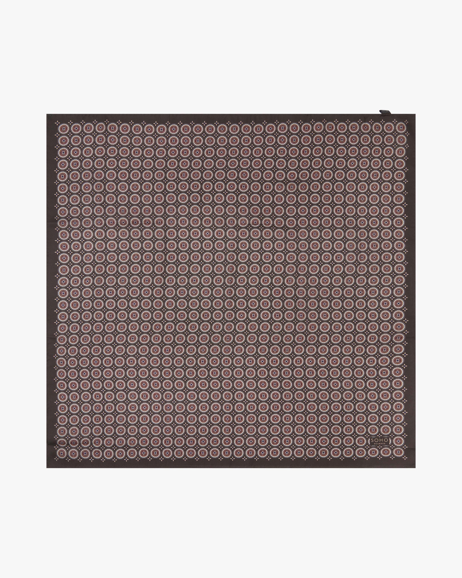 Silk Geometric Neckerchief - Bellingham | Mahogany Daze