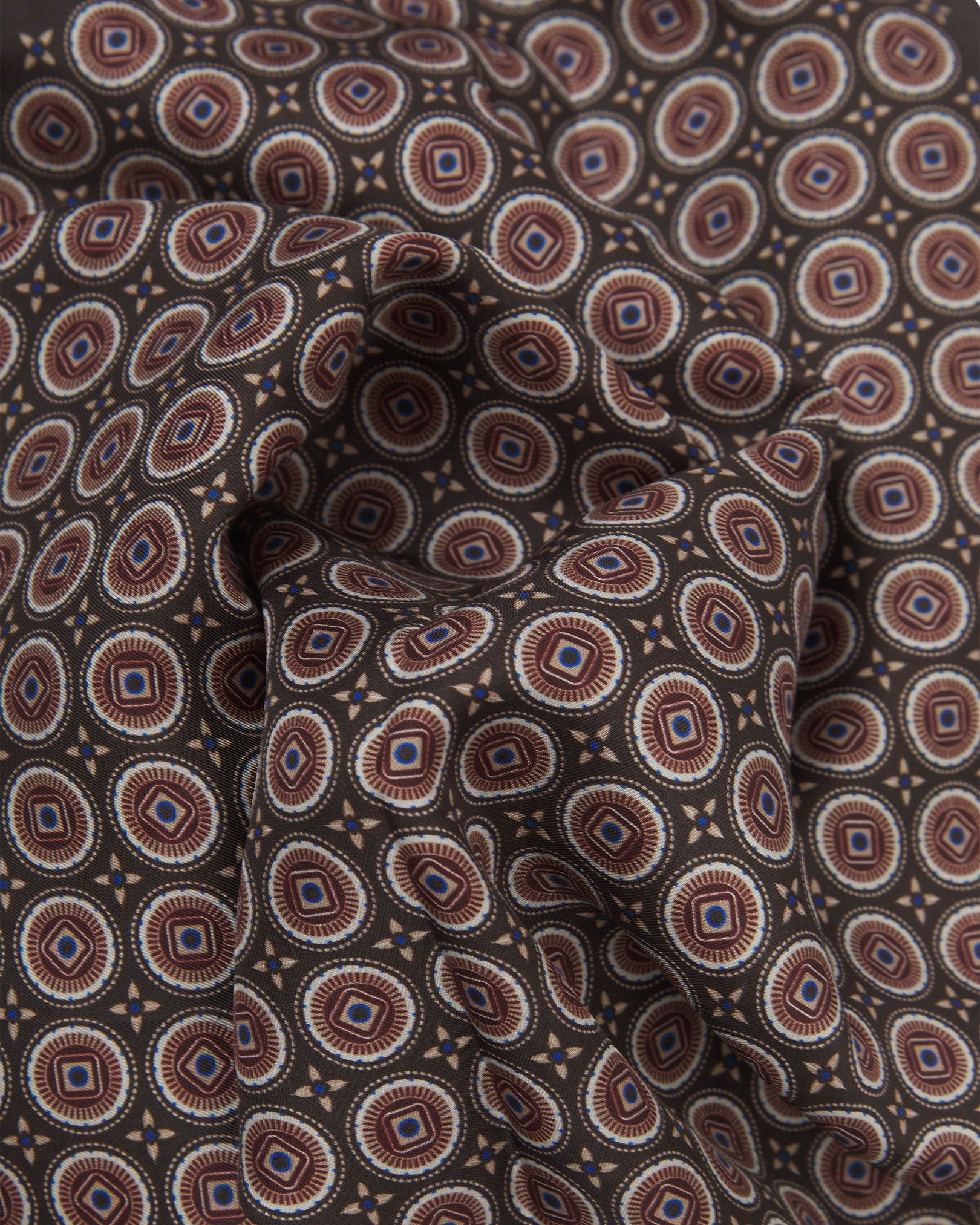 Silk Geometric Neckerchief - Bellingham | Mahogany Daze