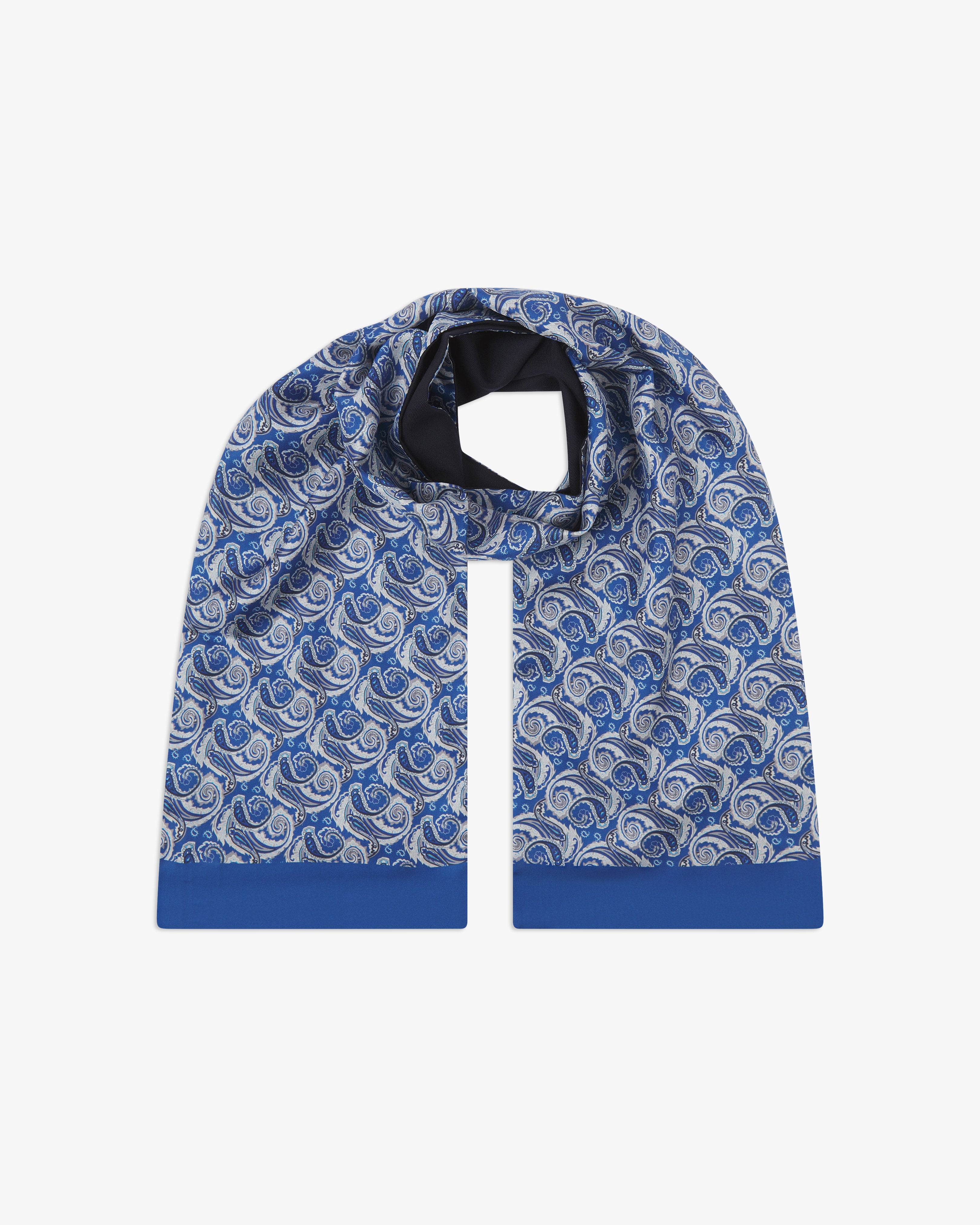 Men's Wool-Backed Silk Dress Scarf in Paisley - The Renton