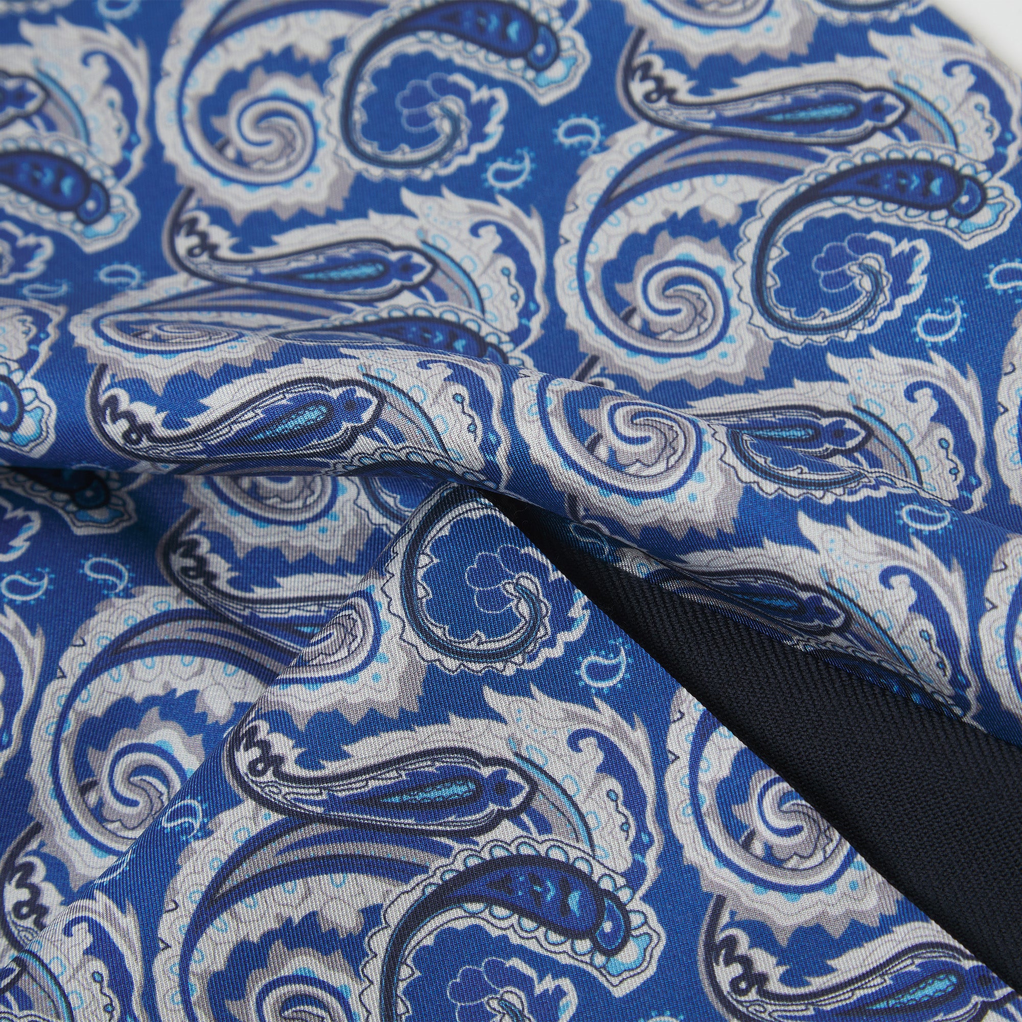 Men's Wool-Backed Silk Dress Scarf in Paisley - The Renton