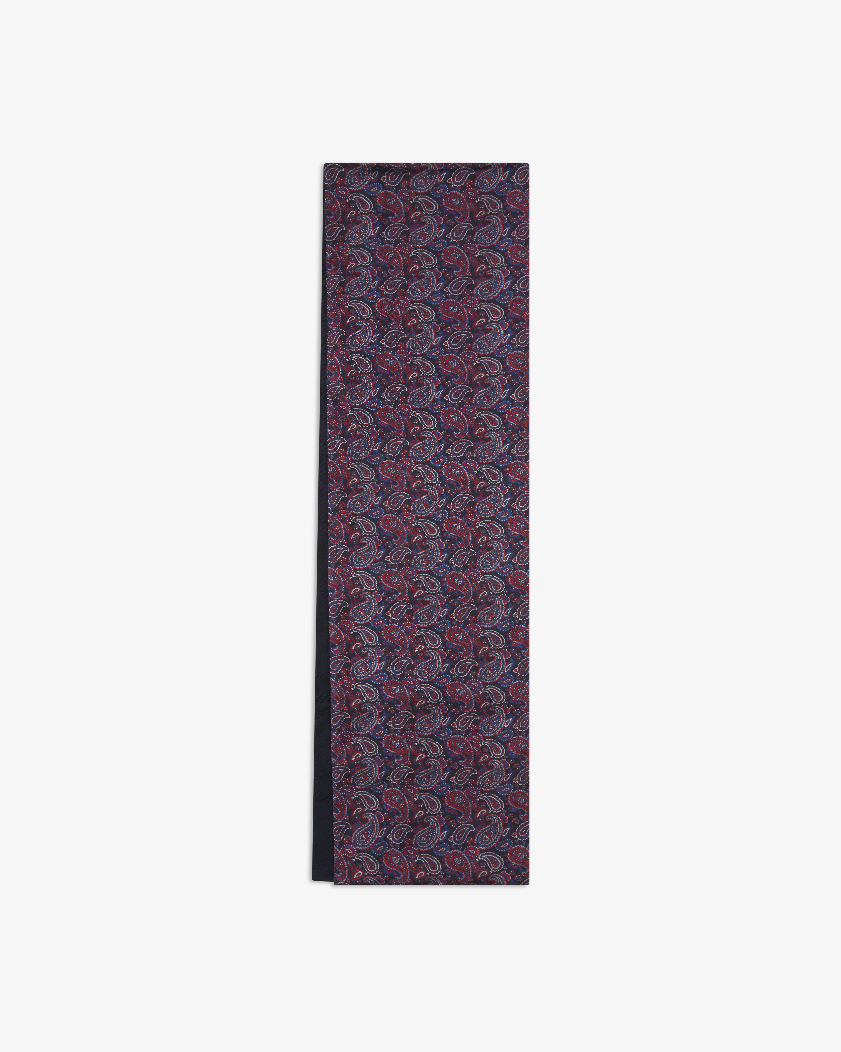 Men's Wool-Backed Silk Dress Scarf in Paisley - The Oakland