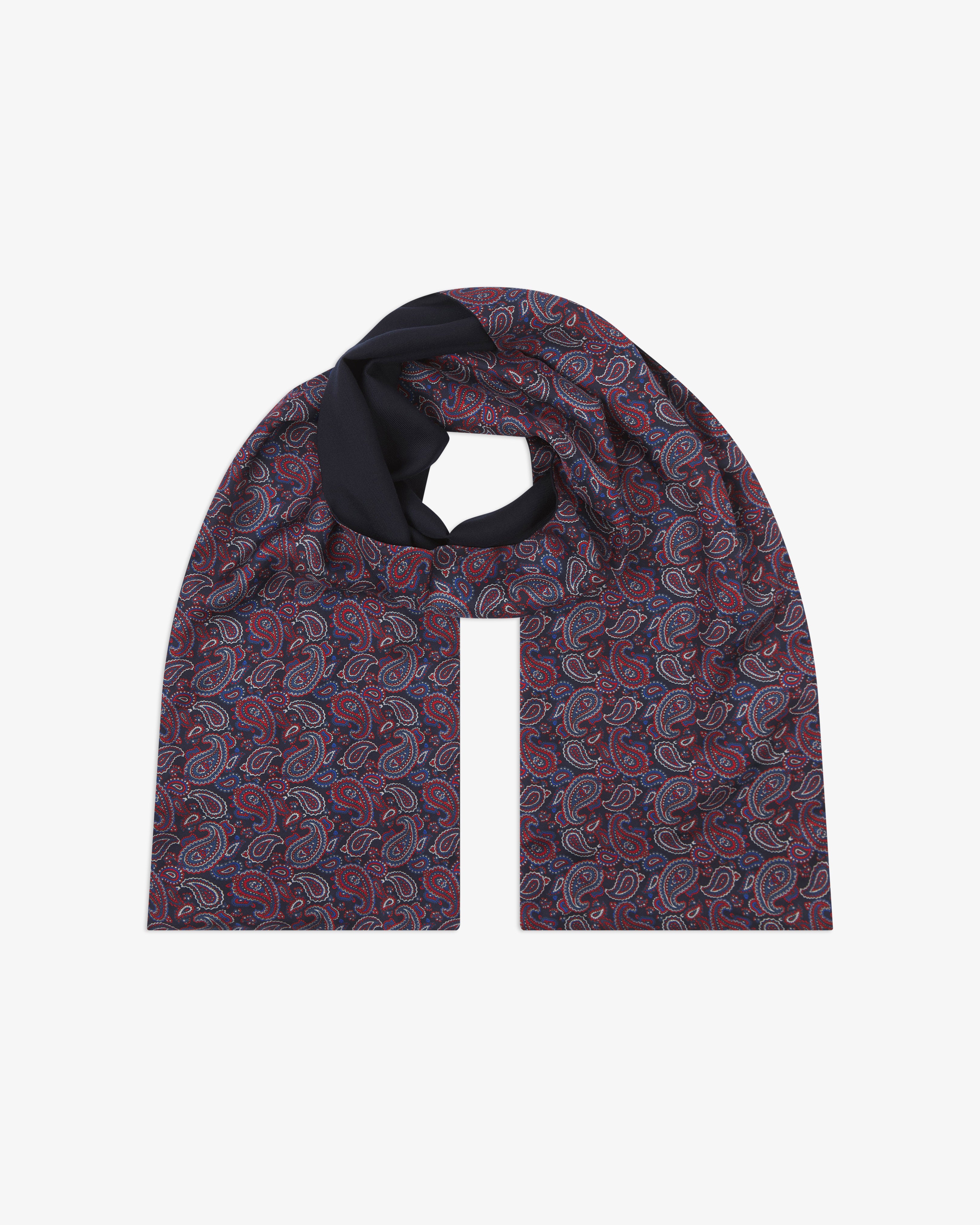 Men's Wool-Backed Silk Dress Scarf in Paisley - The Oakland