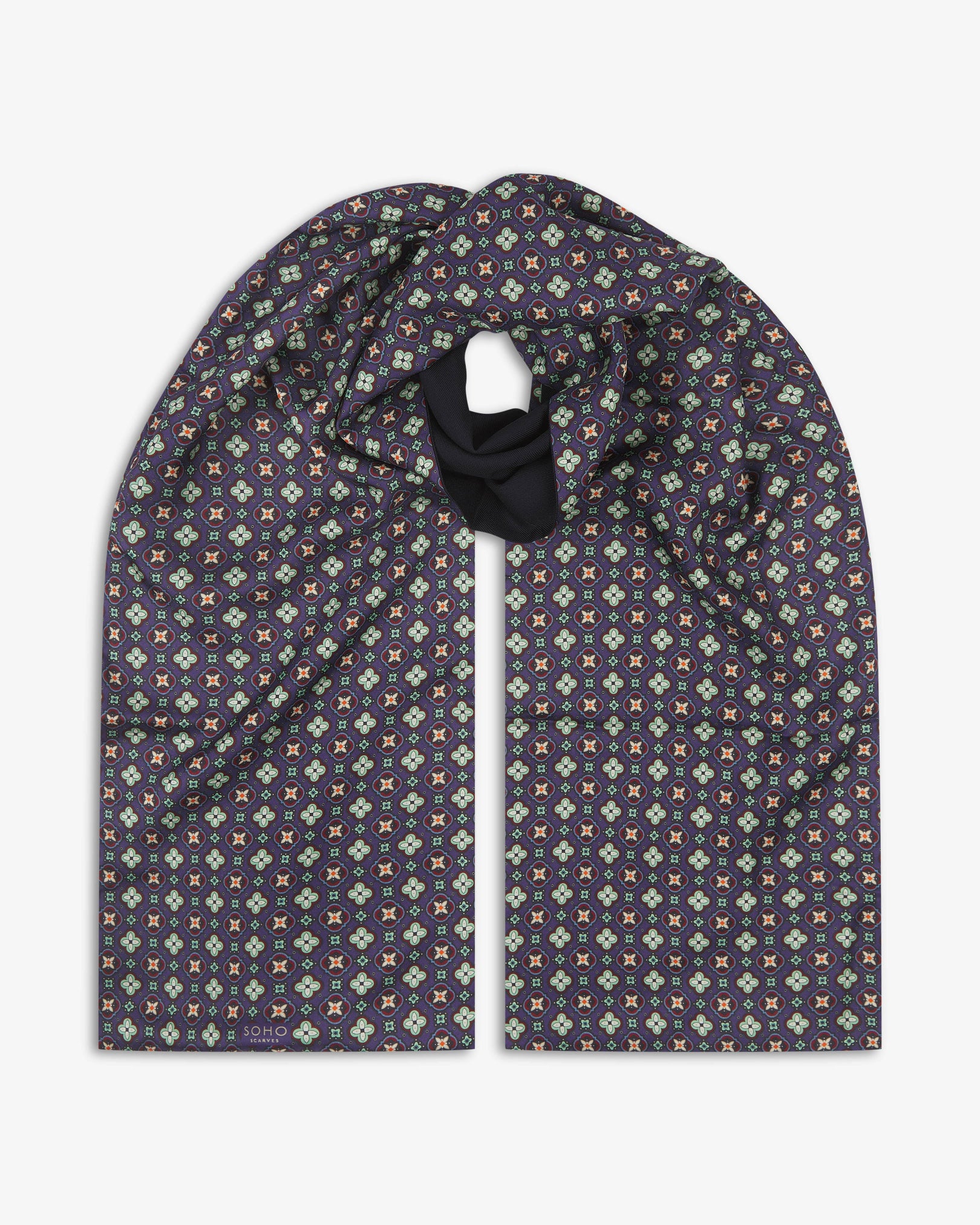 Men's Wool-Backed Silk Dress Scarf - Wenatchee | Gardenia