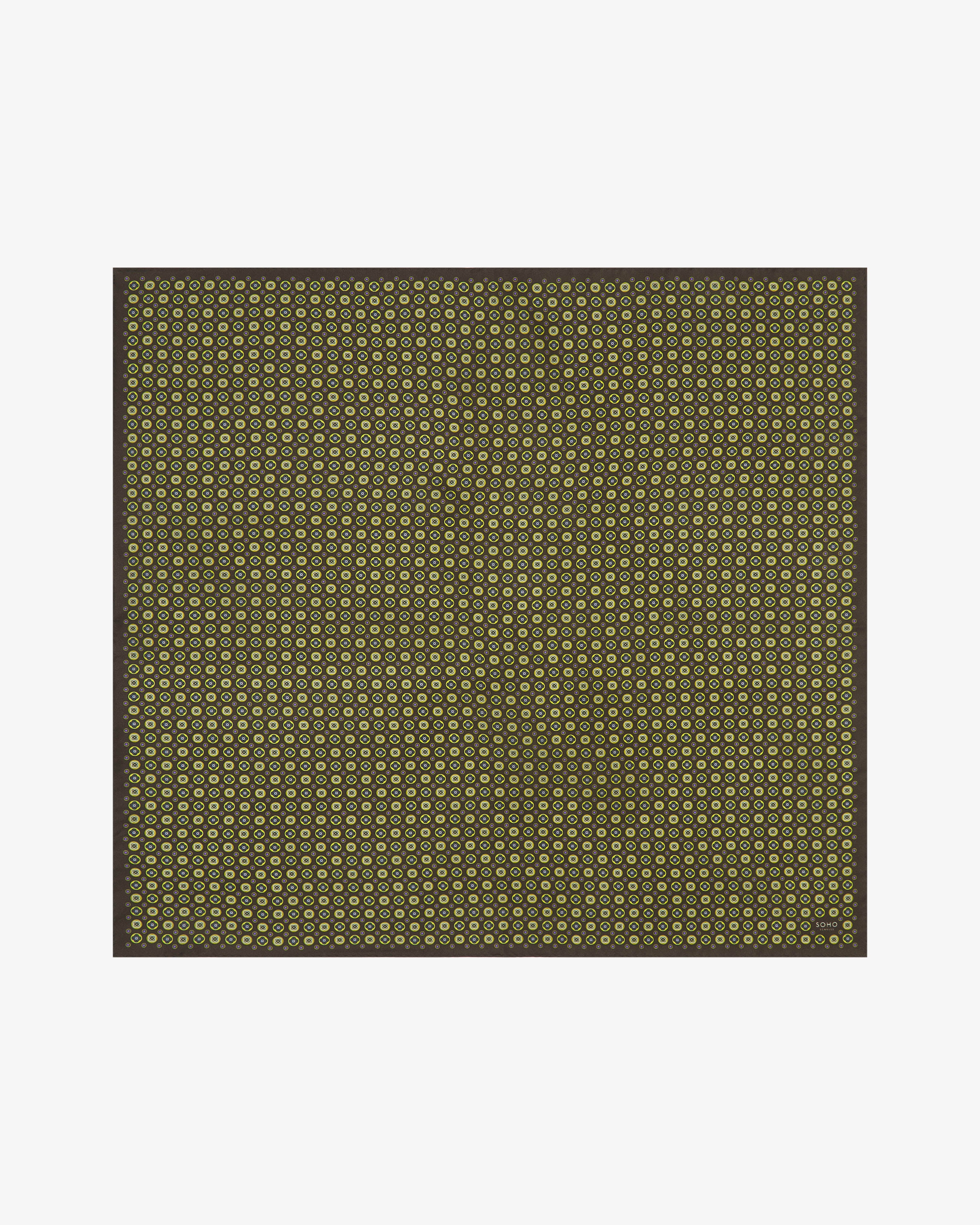 Silk Geometric Neckerchief - Toshima Green