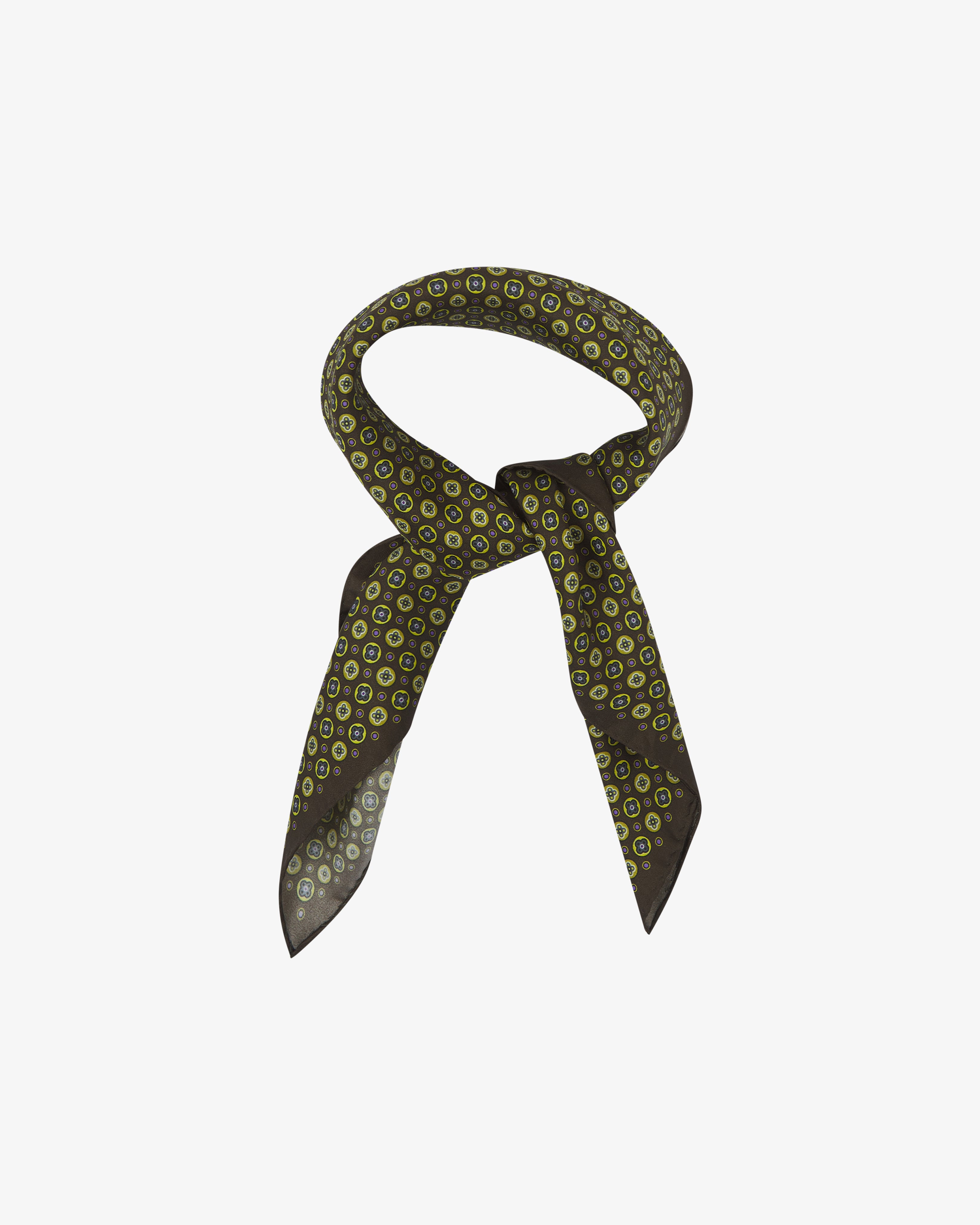 Silk Geometric Neckerchief - Toshima Green