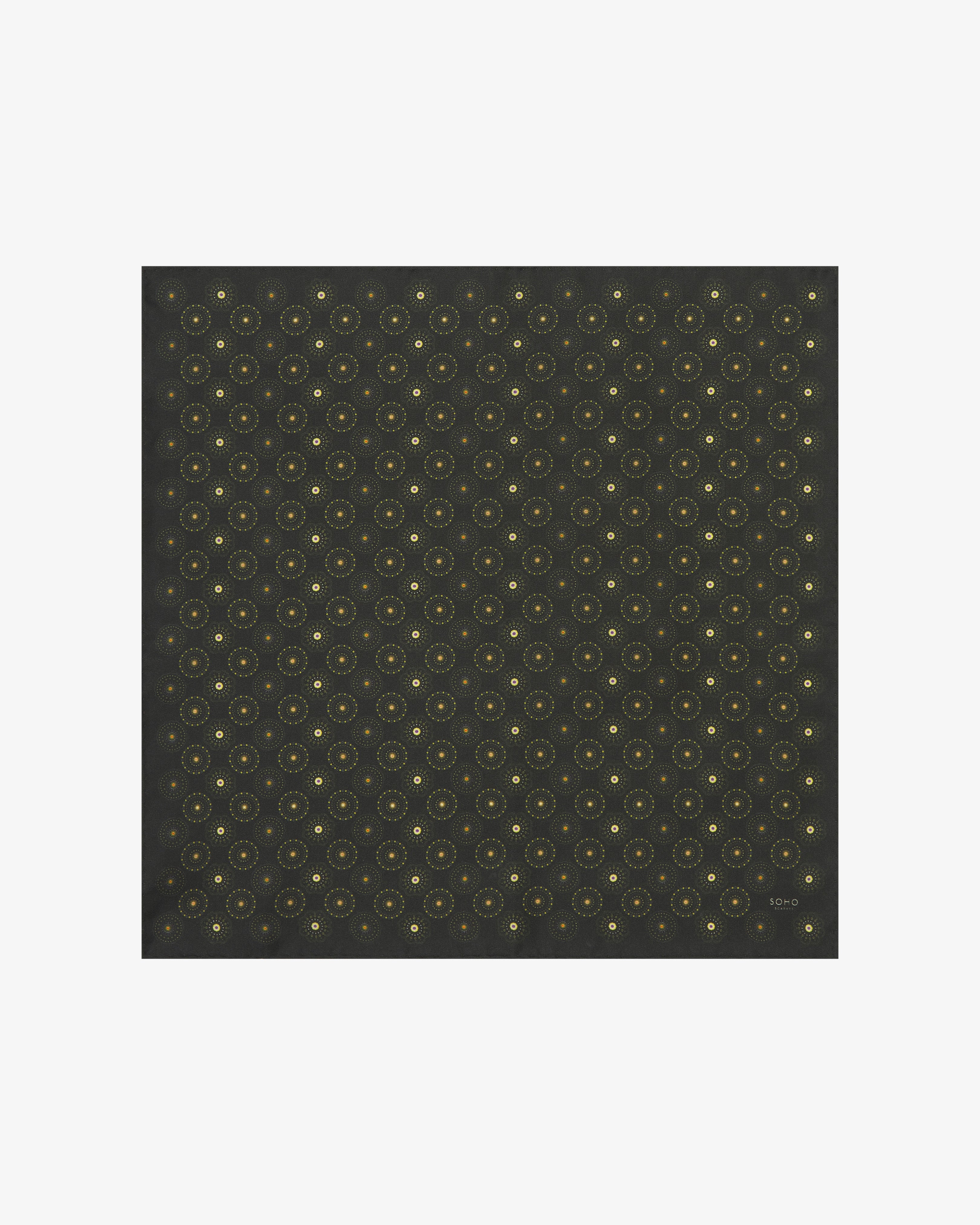 Men's Silk Geometric Pocket Square - Seattle Green