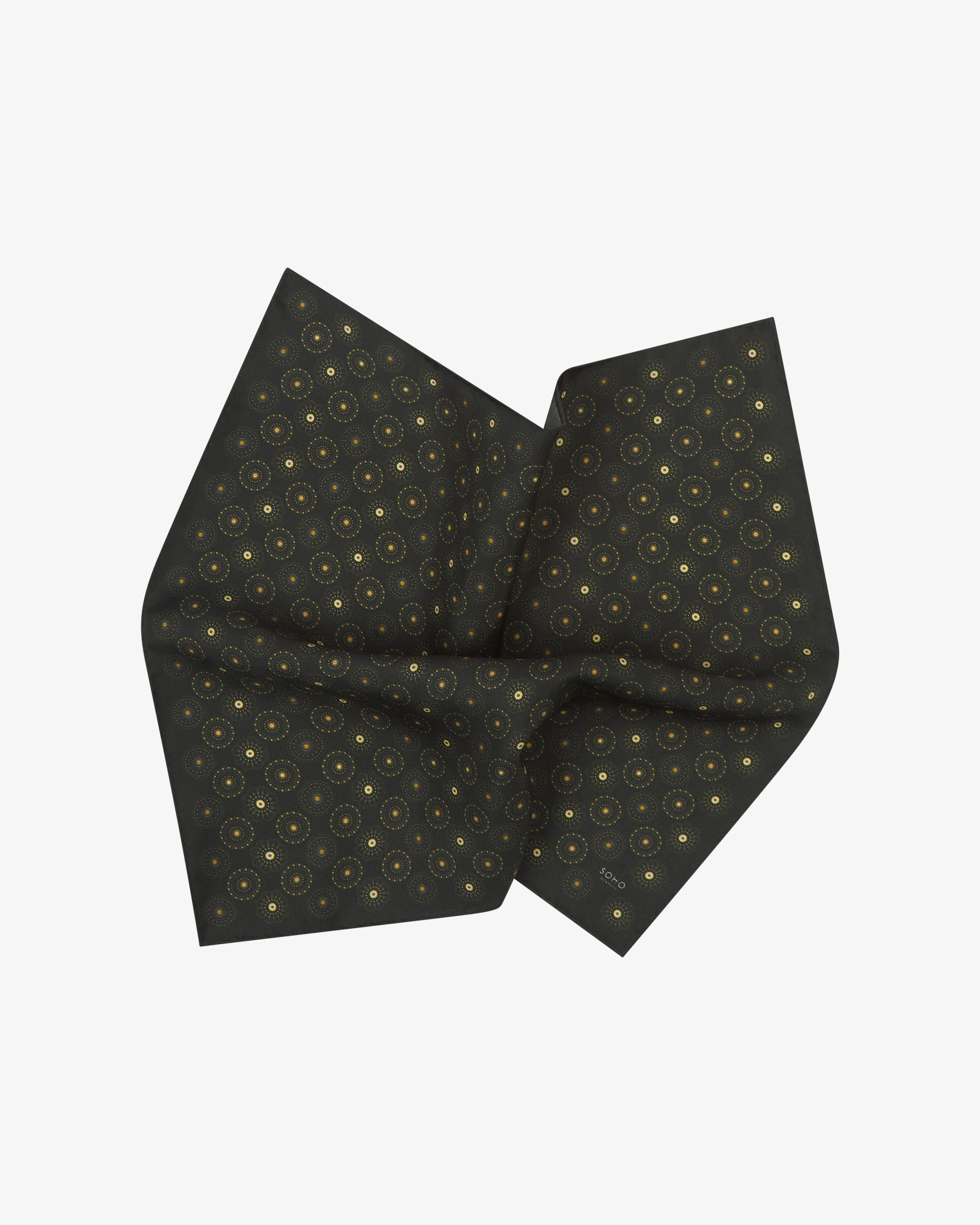 Men's Silk Geometric Pocket Square - Seattle Green