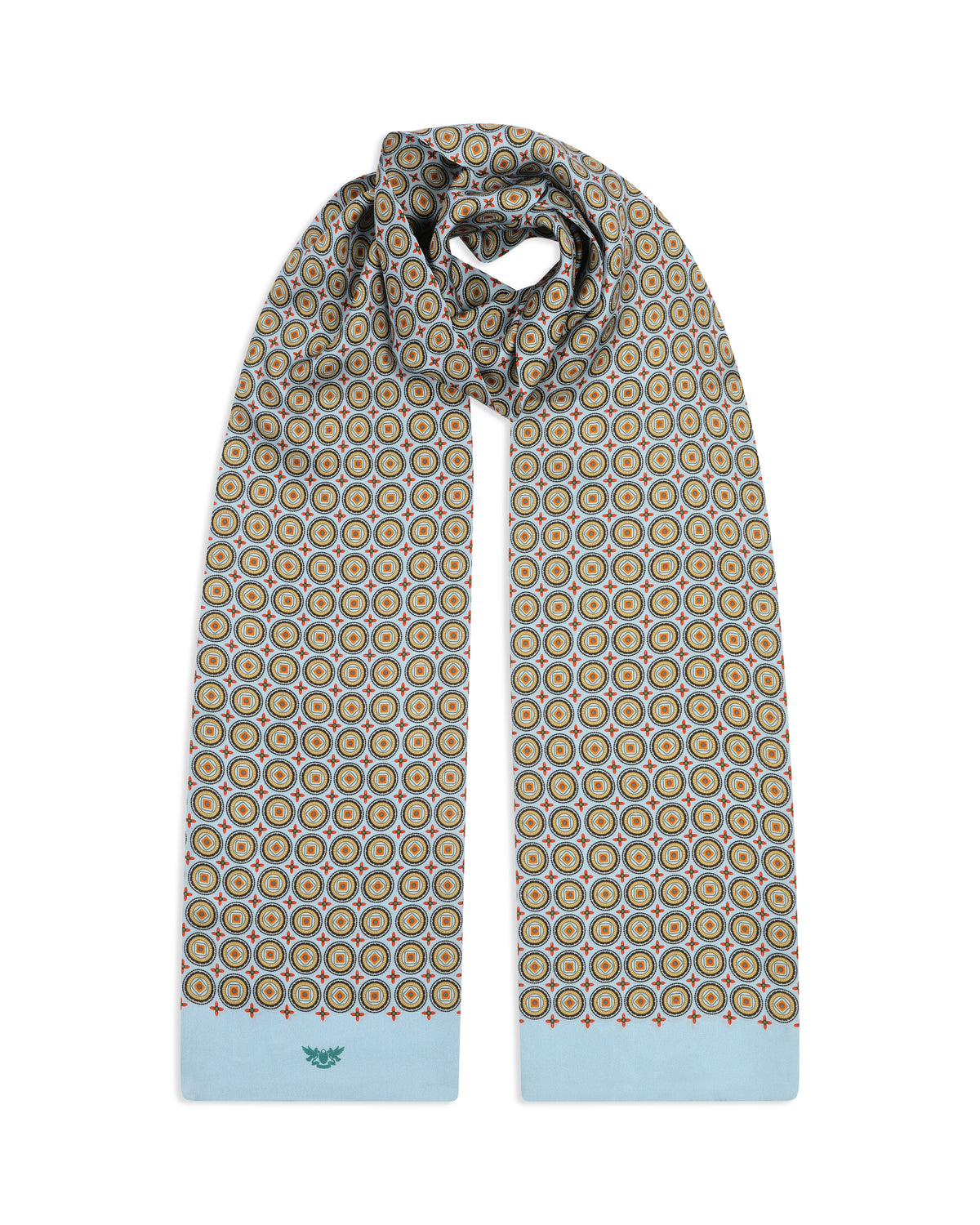 Silk Scarf - The Bellingham | Ice Blue Op 2