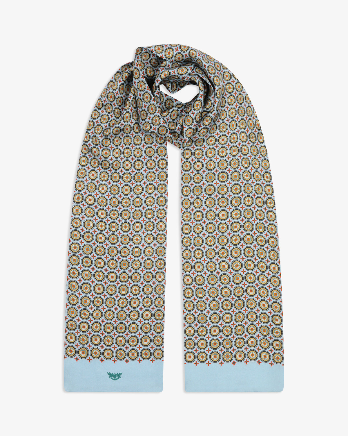 Silk Scarf - The Bellingham | Ice Blue Op 2