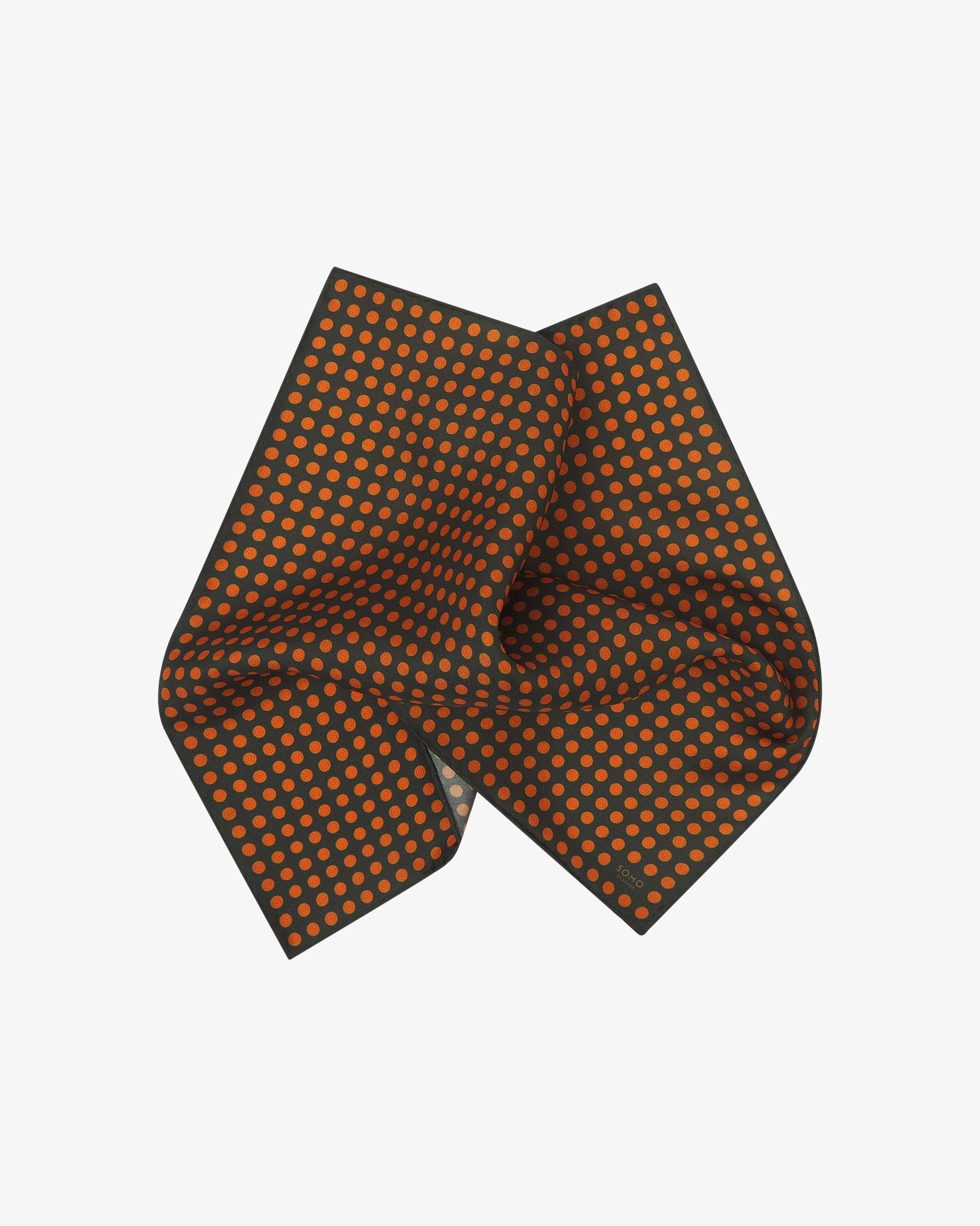 Men's Silk Geometric Pocket Square - Skytree Olive