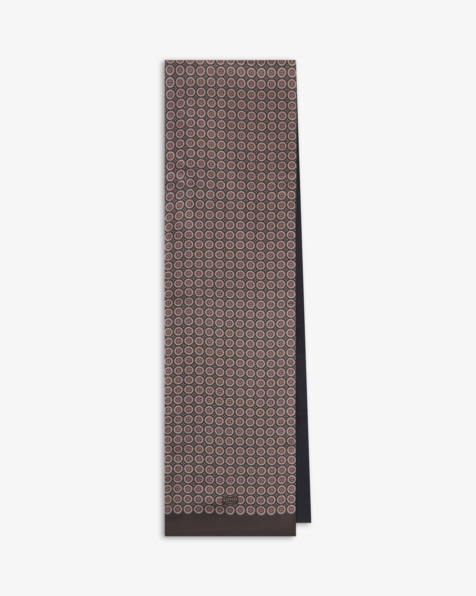 Men's Wool-Backed Silk Dress Scarf - Bellingham | Mahogany Daze