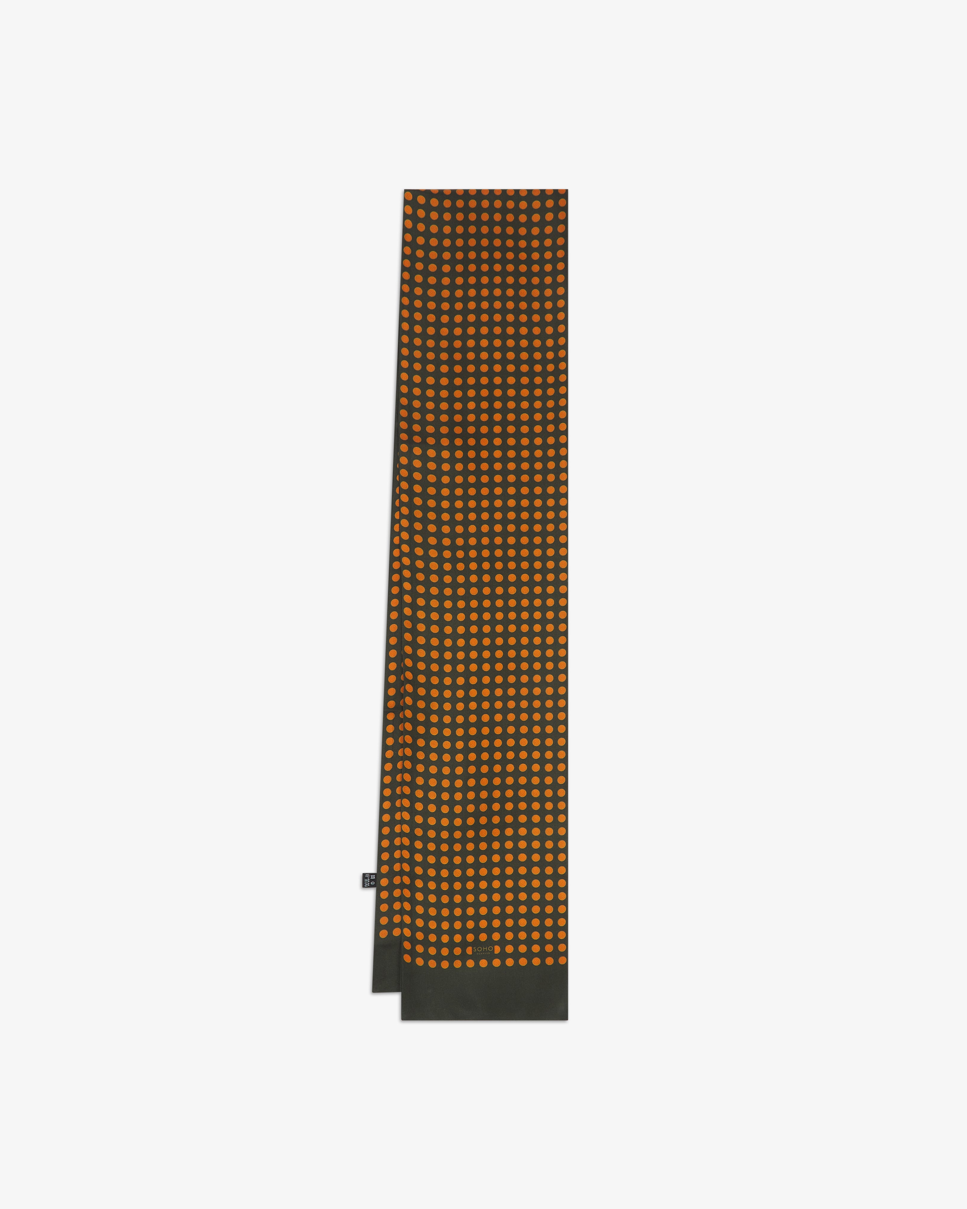 Men's Silk Scarf - Geometric Pattern - Skytree Olive