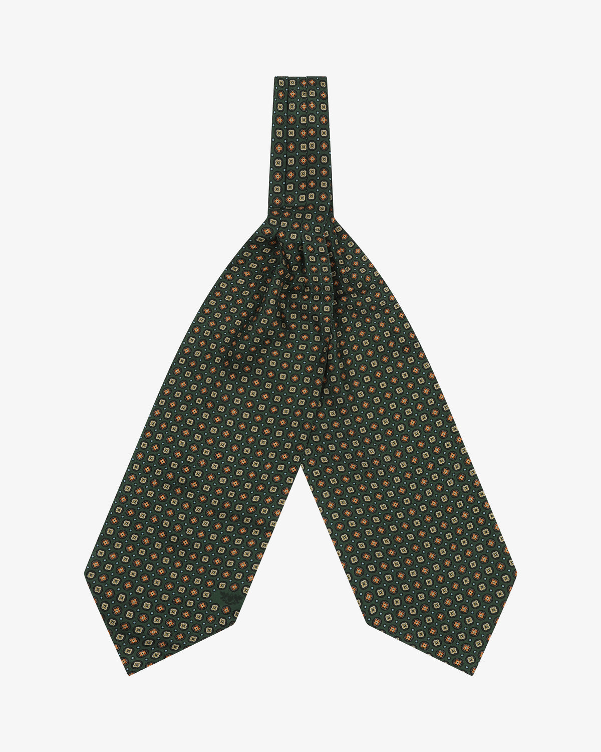 Silk Double Ascot Tie - The Toshima | Forest