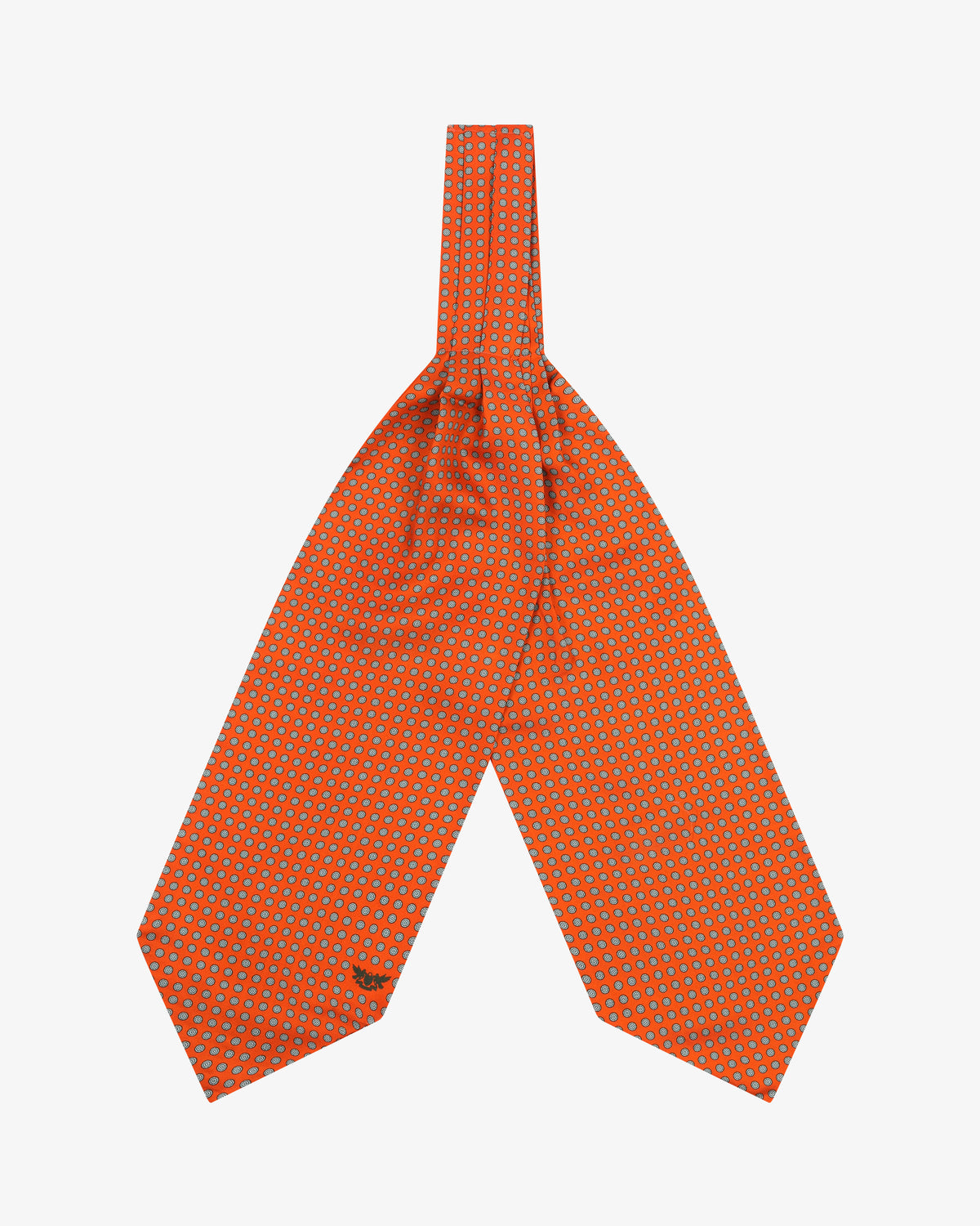 Silk Double Ascot Tie - The Skytree | Brick Dust