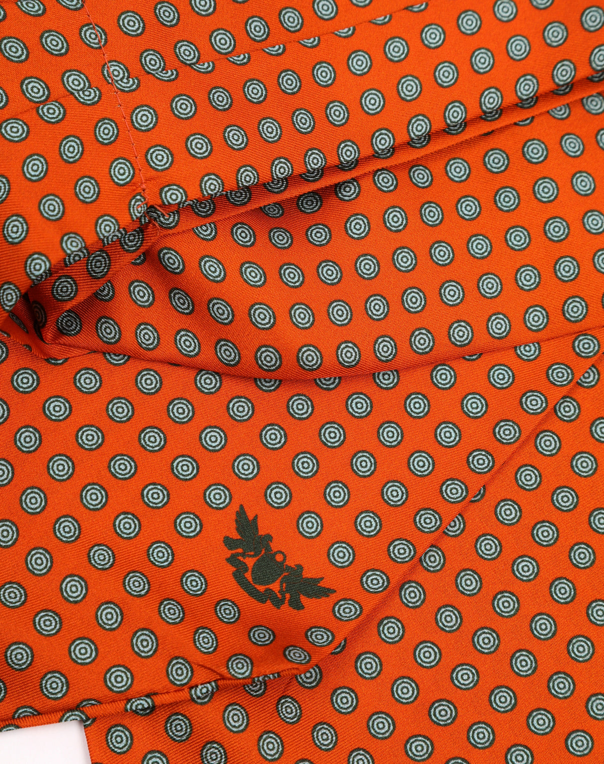 Silk Double Ascot Tie - The Skytree | Brick Dust